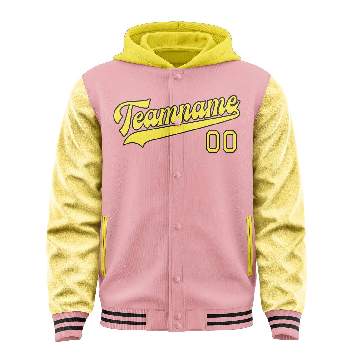 Maßgeschneidertes Rosa Blassgelb Jacke