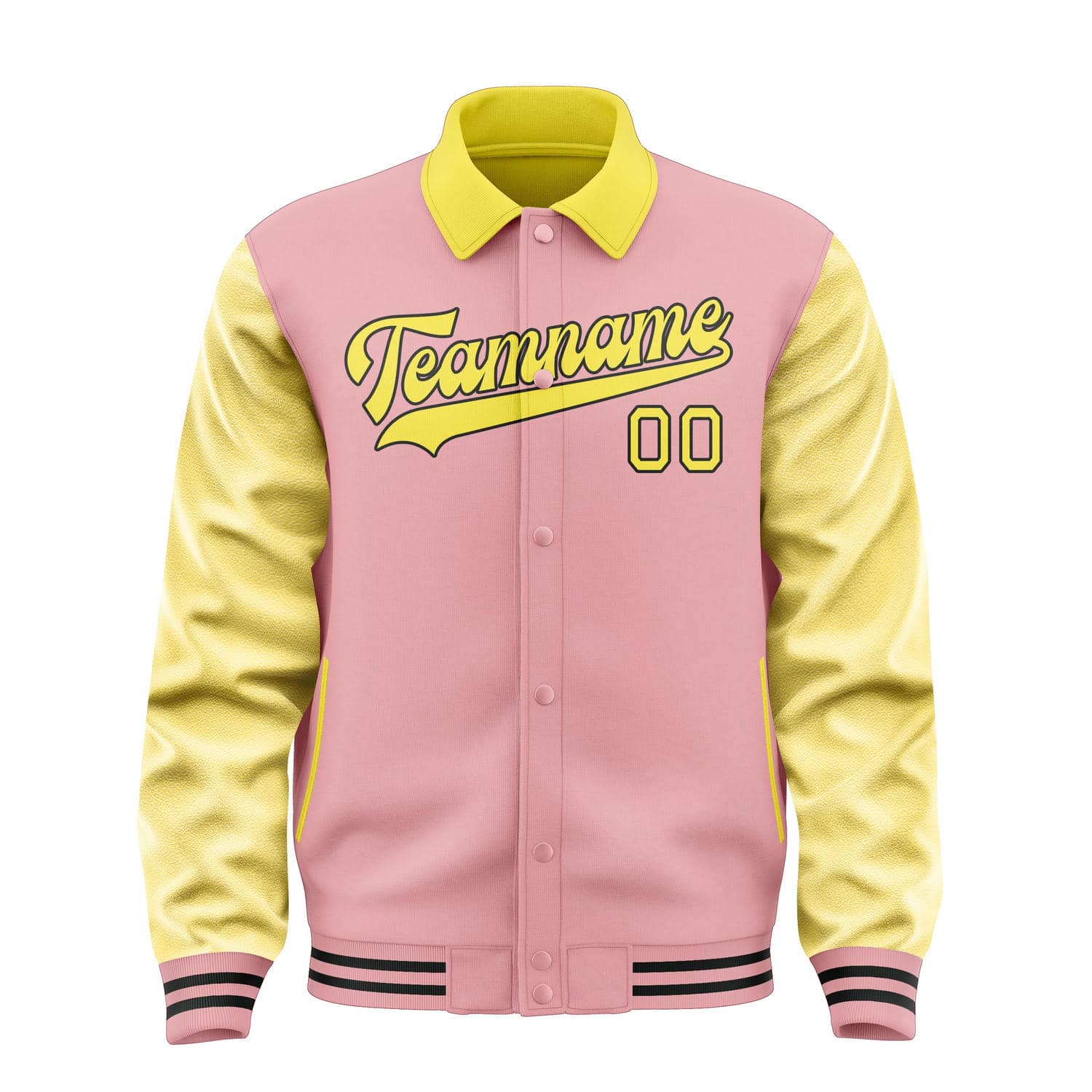 Maßgeschneidertes Rosa Blassgelb Jacke