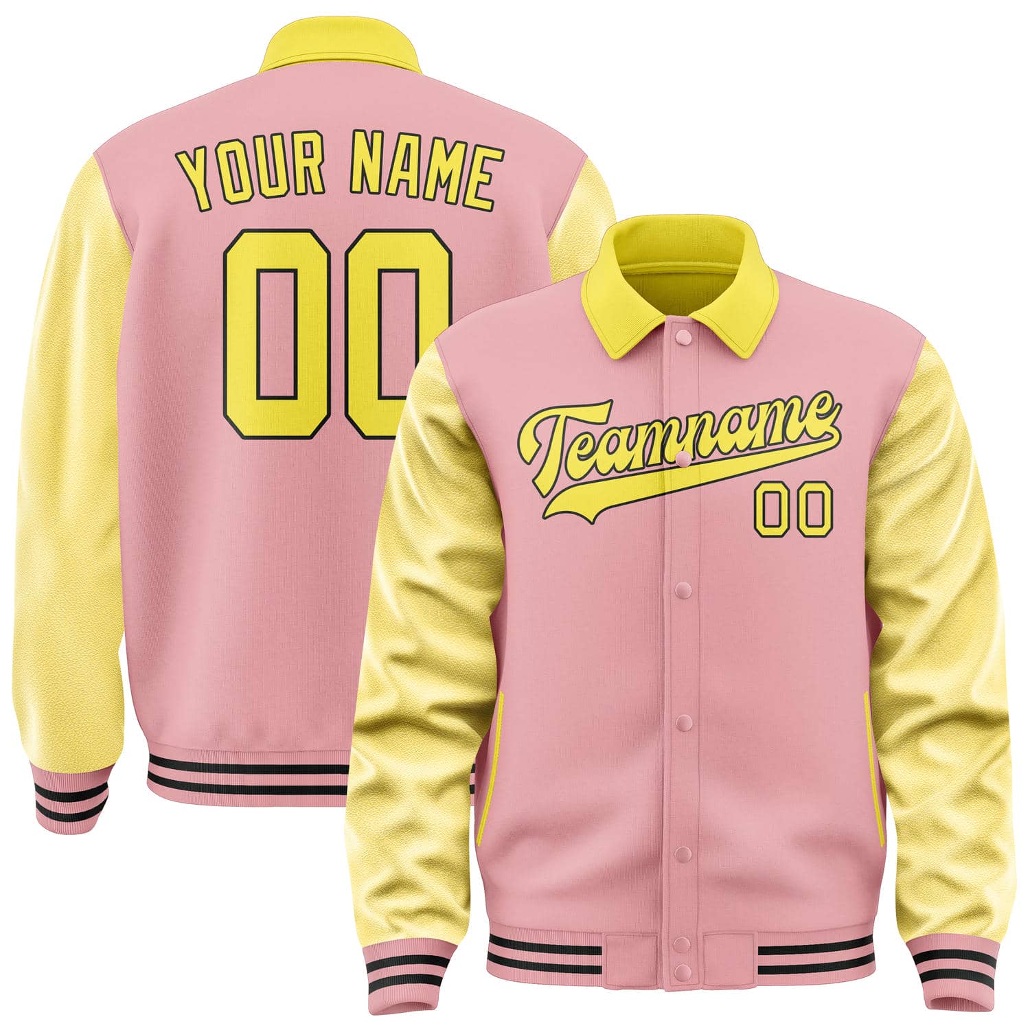 Maßgeschneidertes Rosa Blassgelb Jacke JA212126211717262617