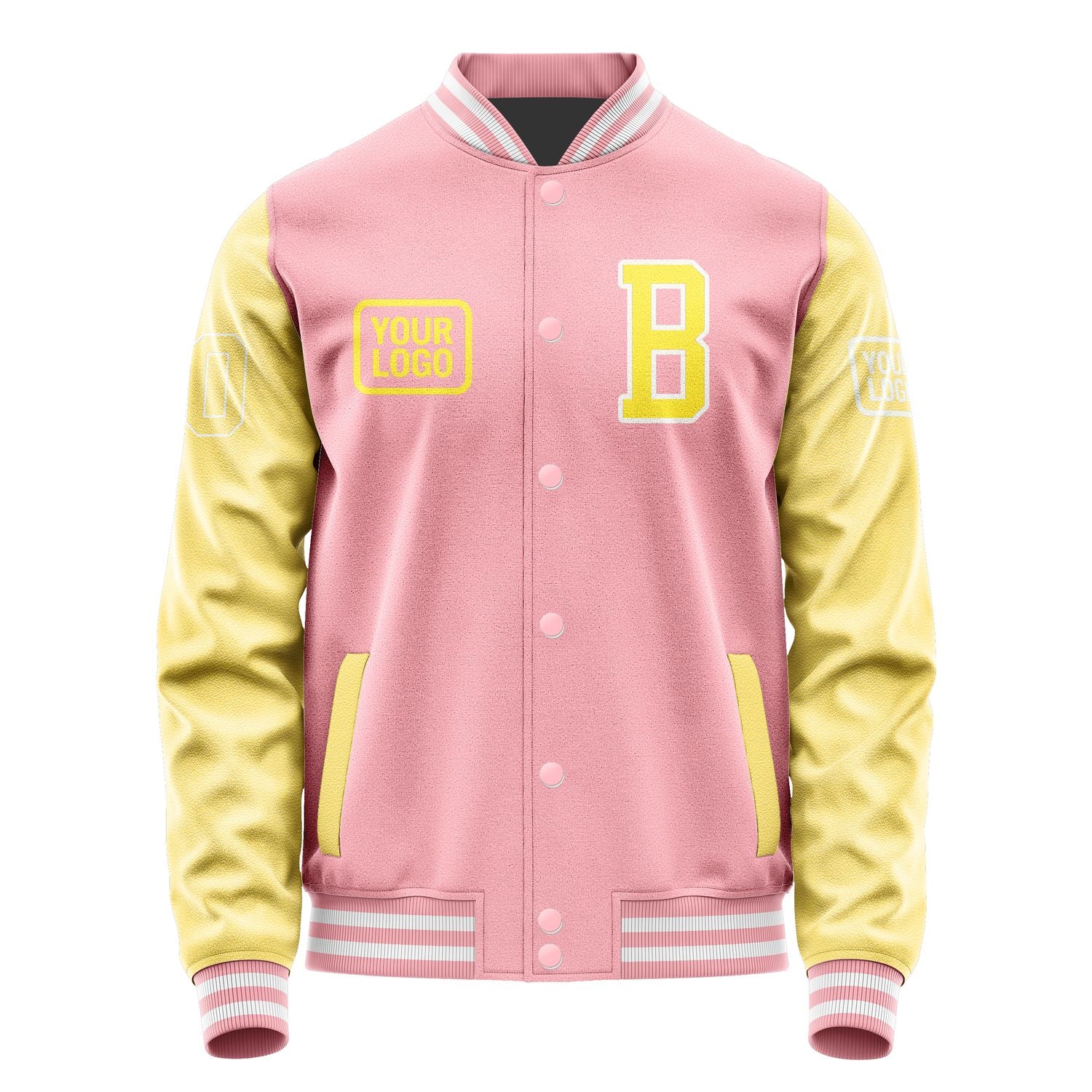 Maßgeschneidertes Rosa Blassgelb Jacke JA212126211818262618