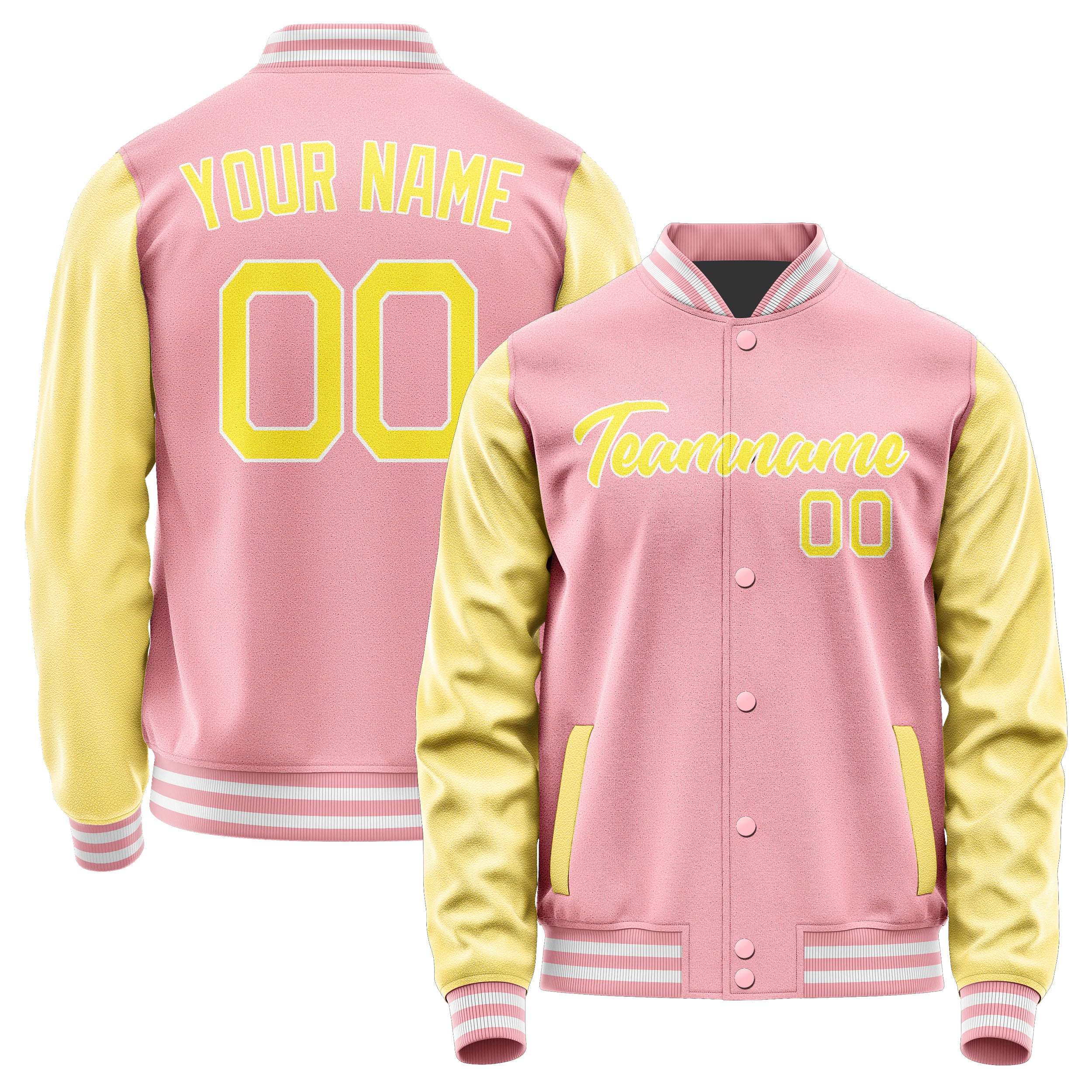 Maßgeschneidertes Rosa Blassgelb Jacke Ja2121262118B21826