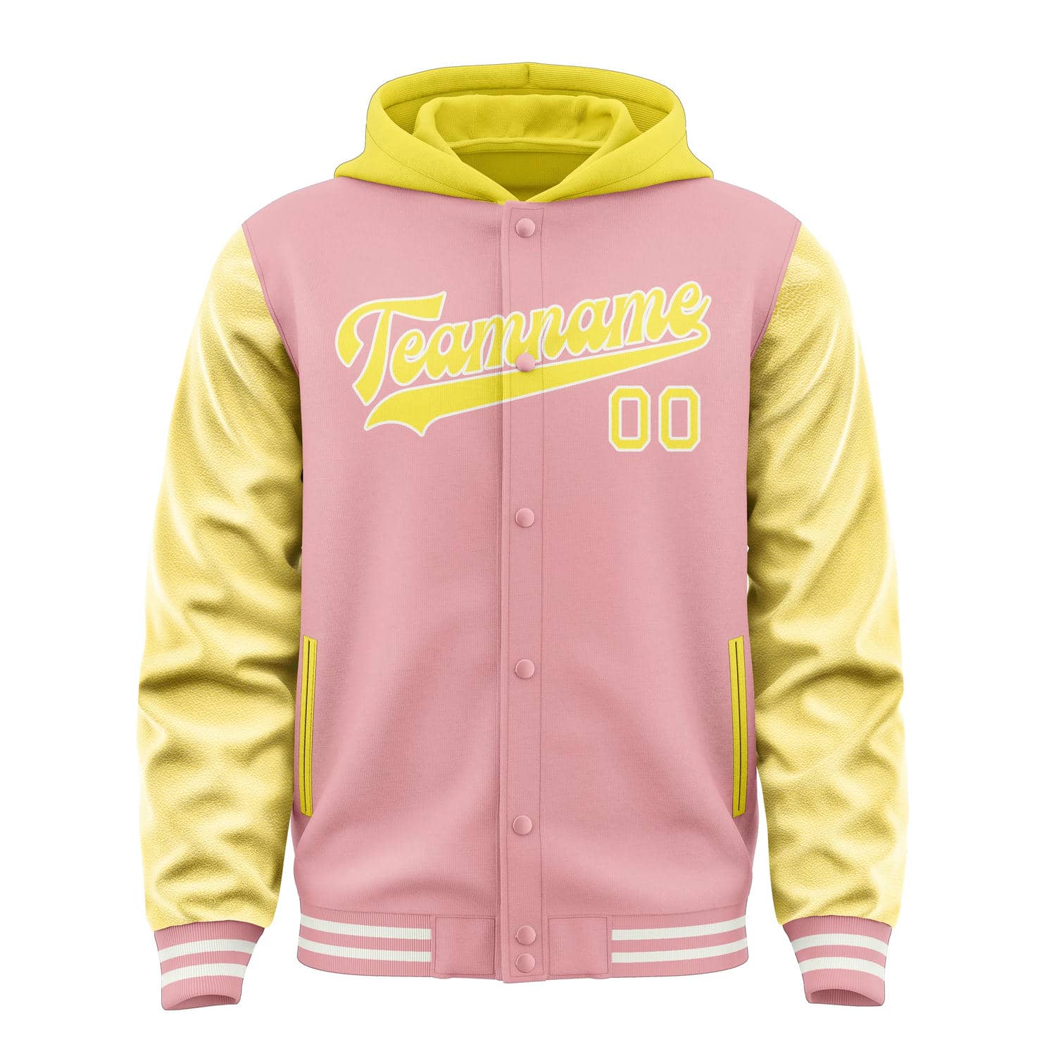 Maßgeschneidertes Rosa Blassgelb Jacke