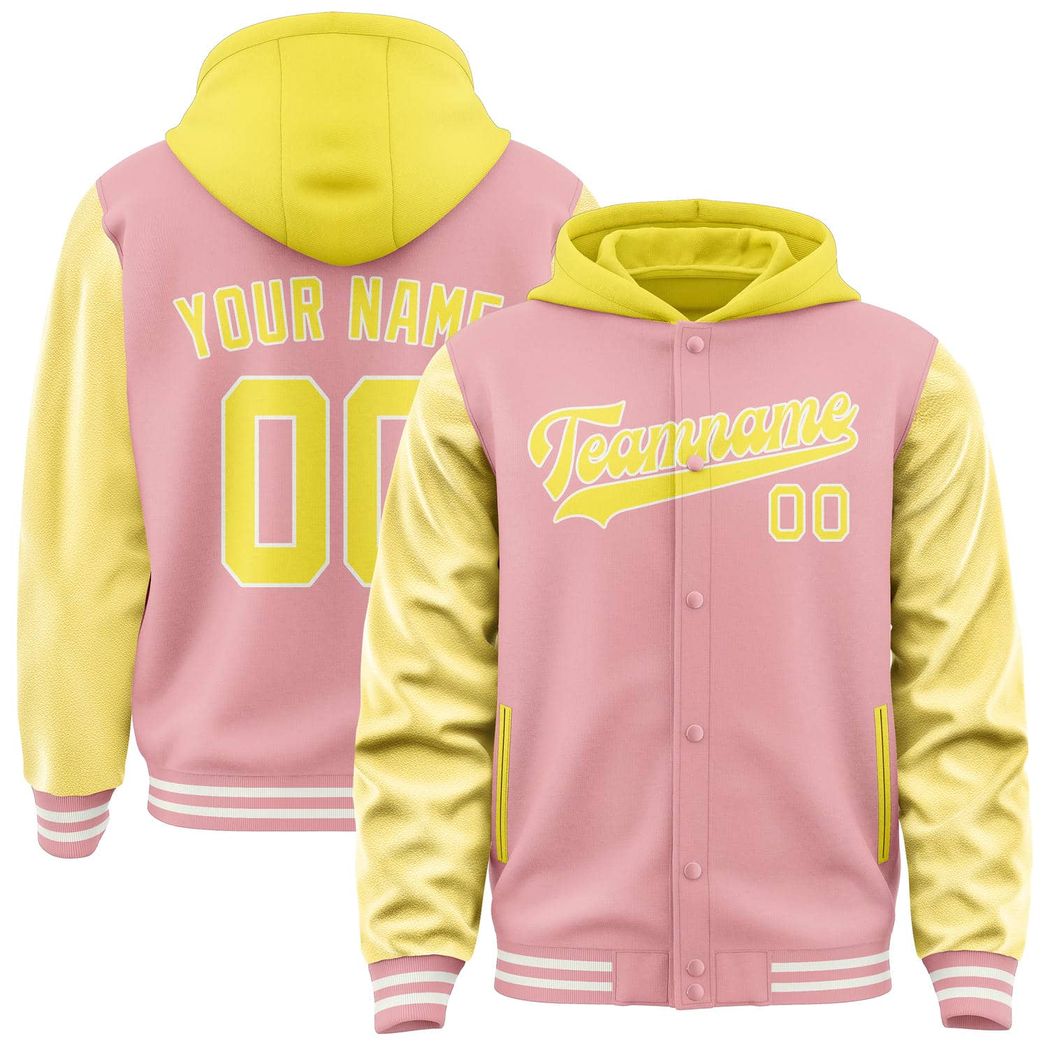 Maßgeschneidertes Rosa Blassgelb Jacke JA212126211818262618