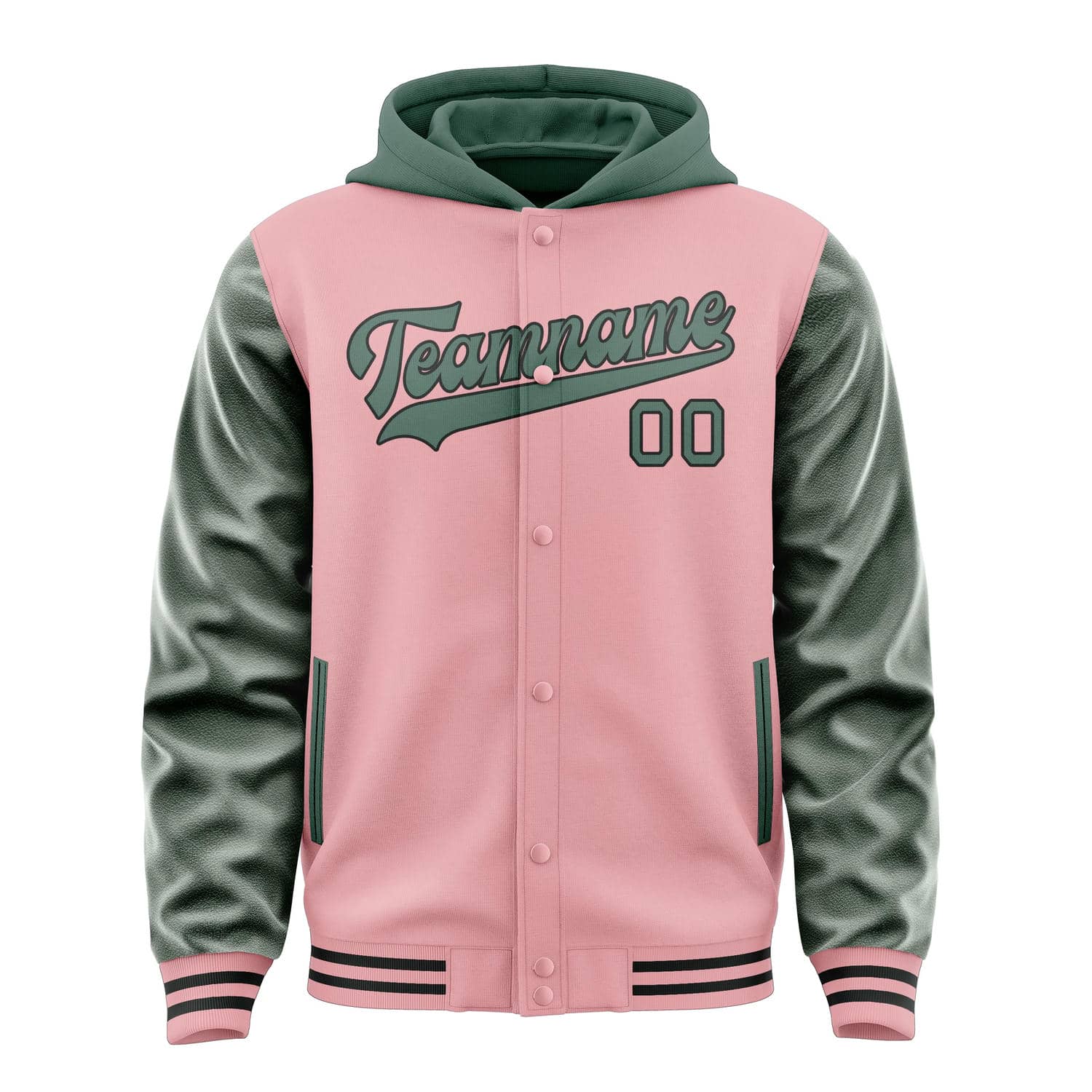 Maßgeschneidertes Rosa Blaugrün Jacke