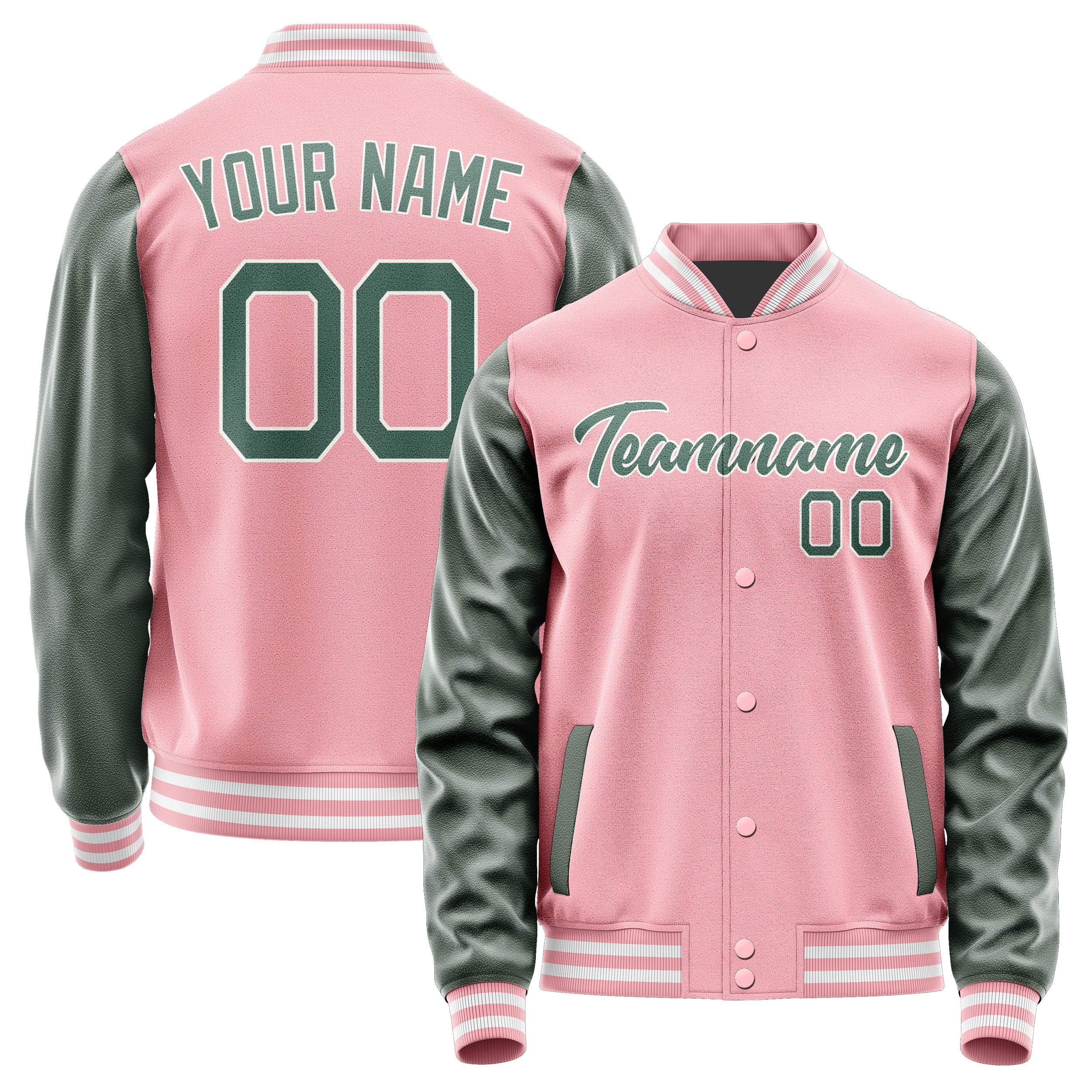 Maßgeschneidertes Rosa Blaugrün Jacke Ja2121272118B21827