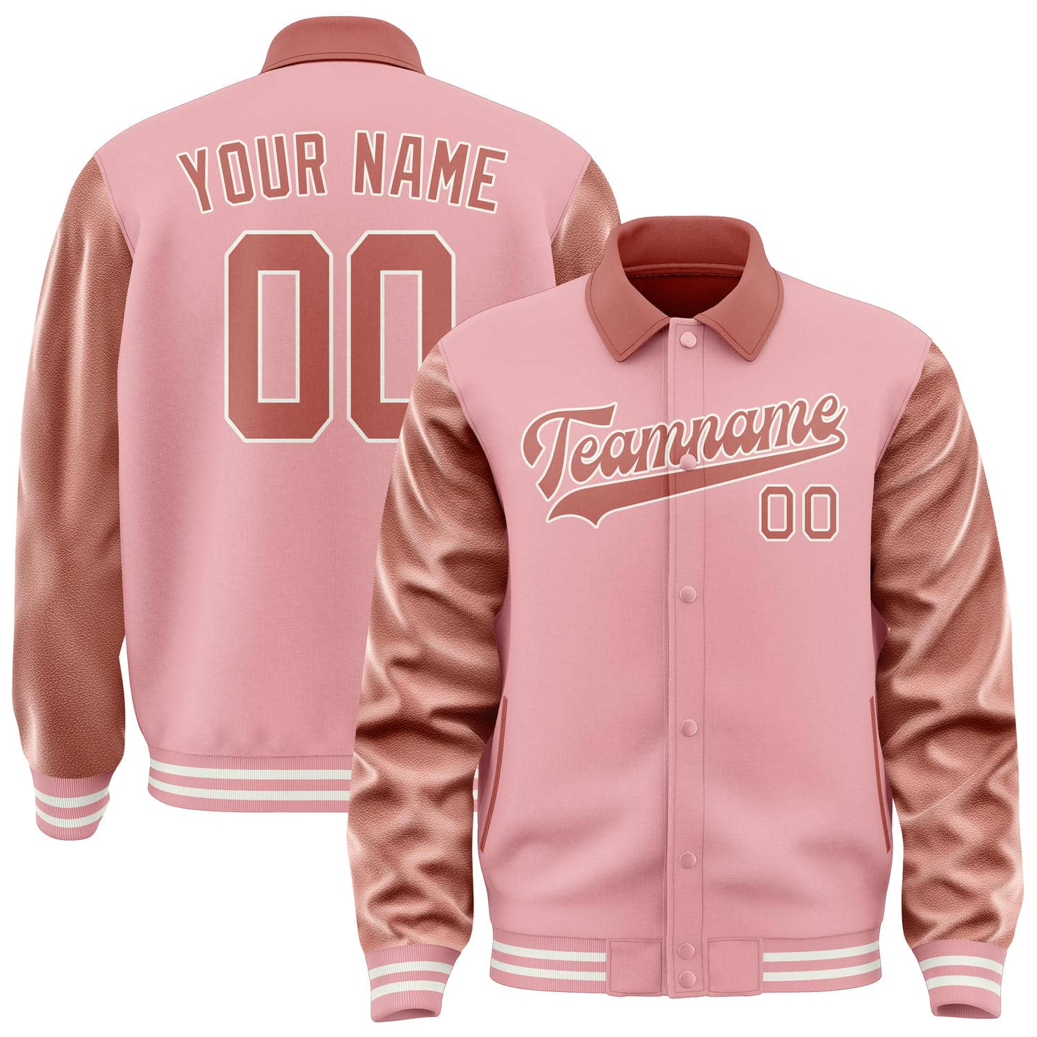 Maßgeschneidertes Rosa Kupferrose Jacke