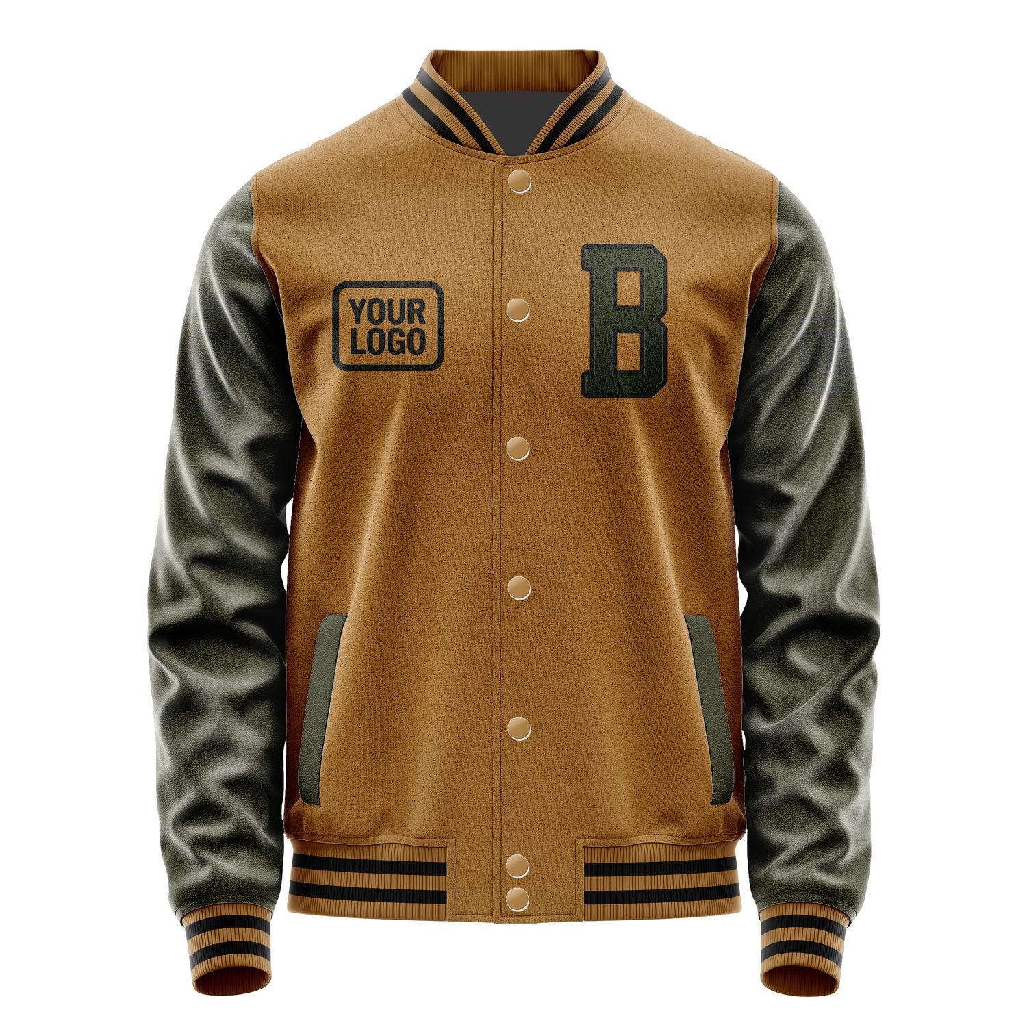 Maßgeschneidertes Khaki Dunkles Oliv Jacke JA222202221717020217