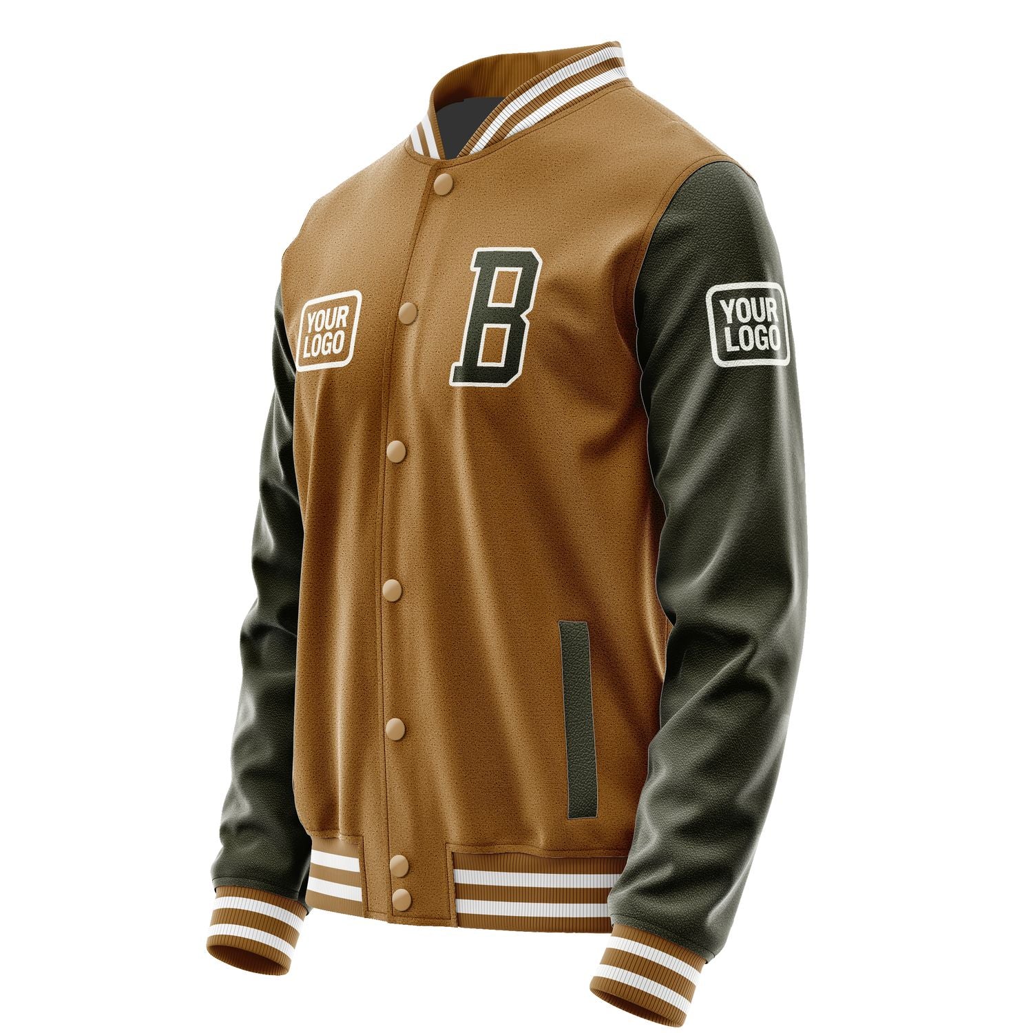 Maßgeschneidertes Khaki Dunkles Oliv Jacke JA222202221818020218