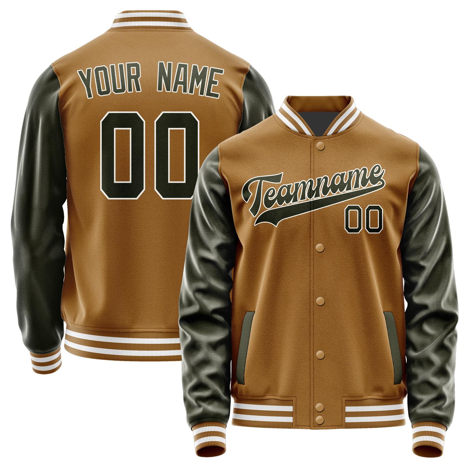 Maßgeschneidertes Khaki Dunkles Oliv Jacke JA2222022218B31802