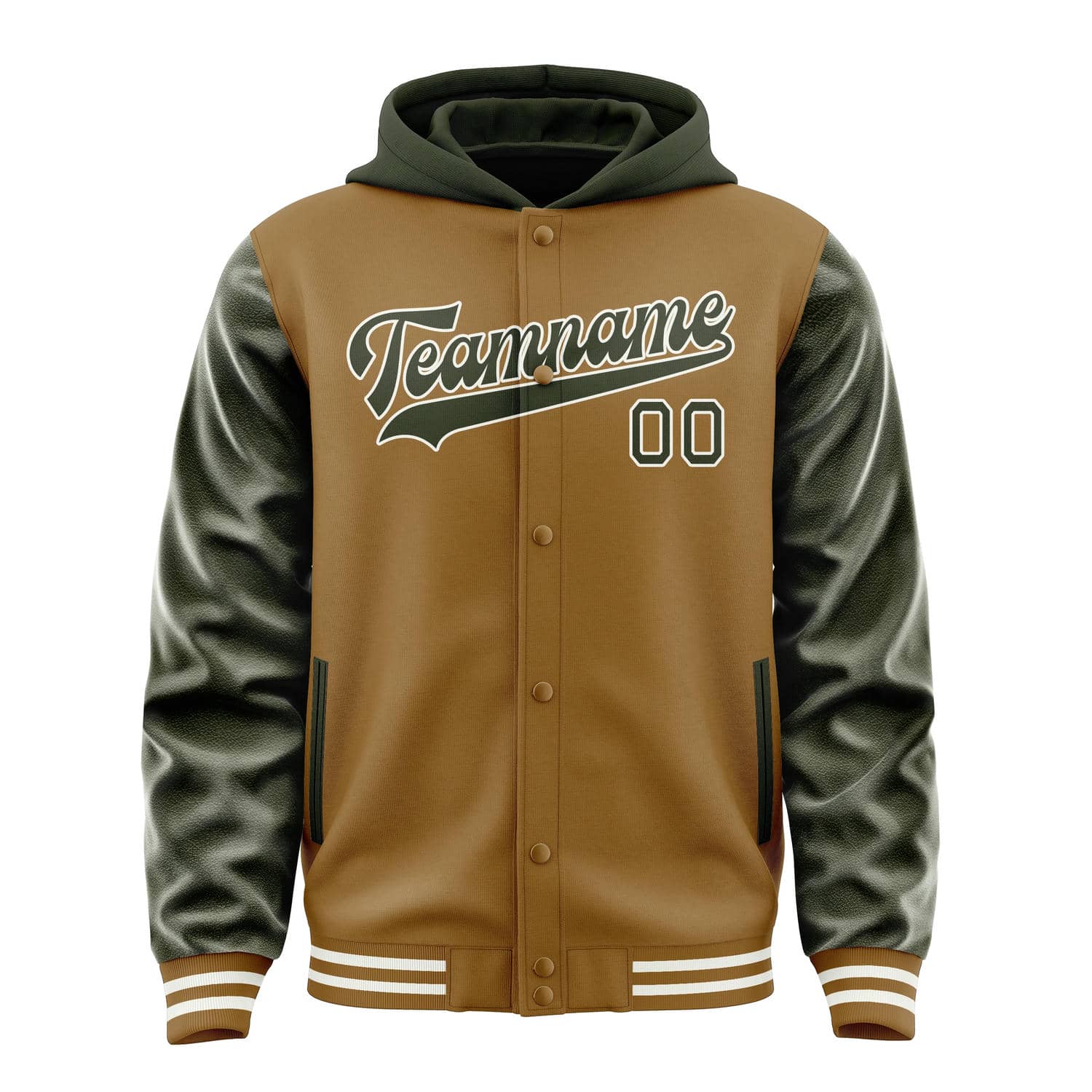 Maßgeschneidertes Khaki Dunkles Oliv Jacke