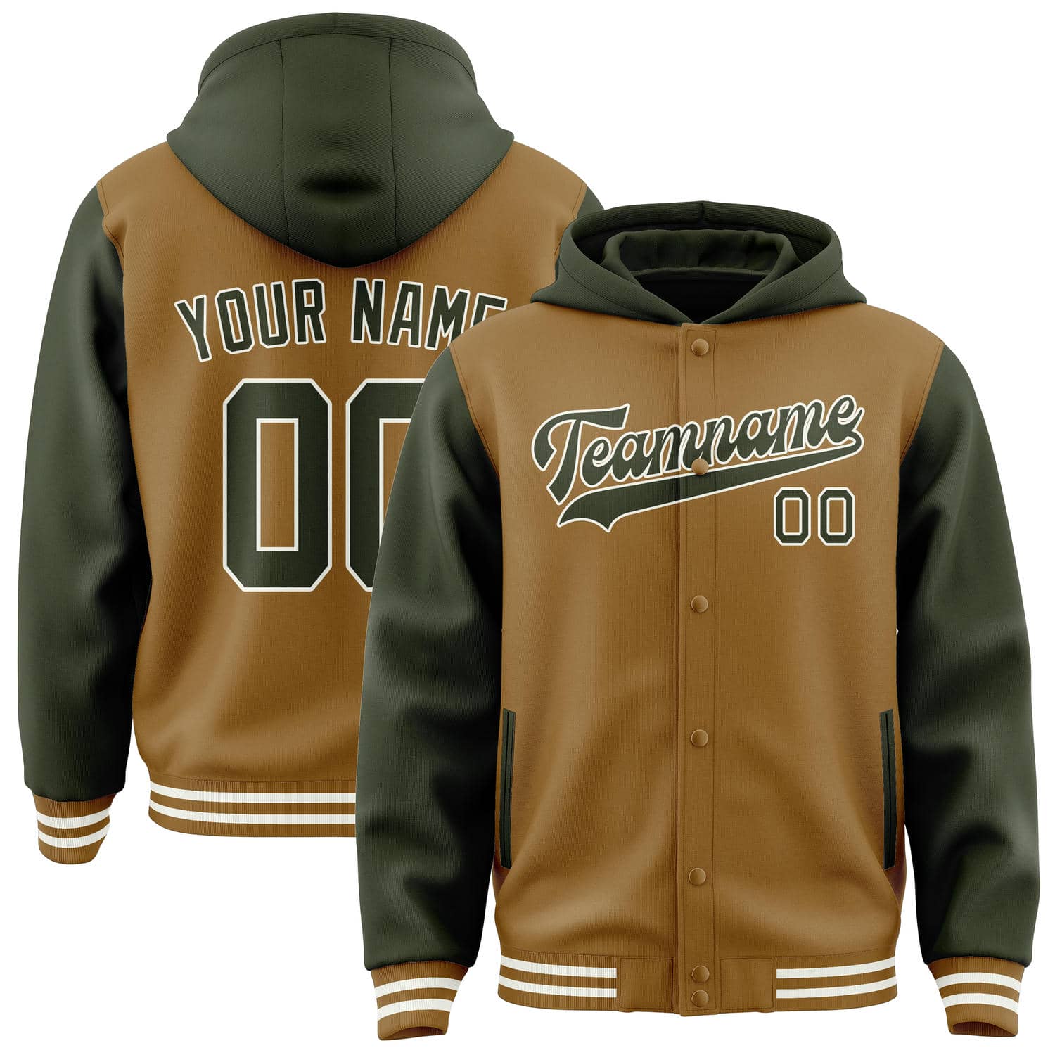 Maßgeschneidertes Khaki Dunkles Oliv Jacke JA222202221818020218