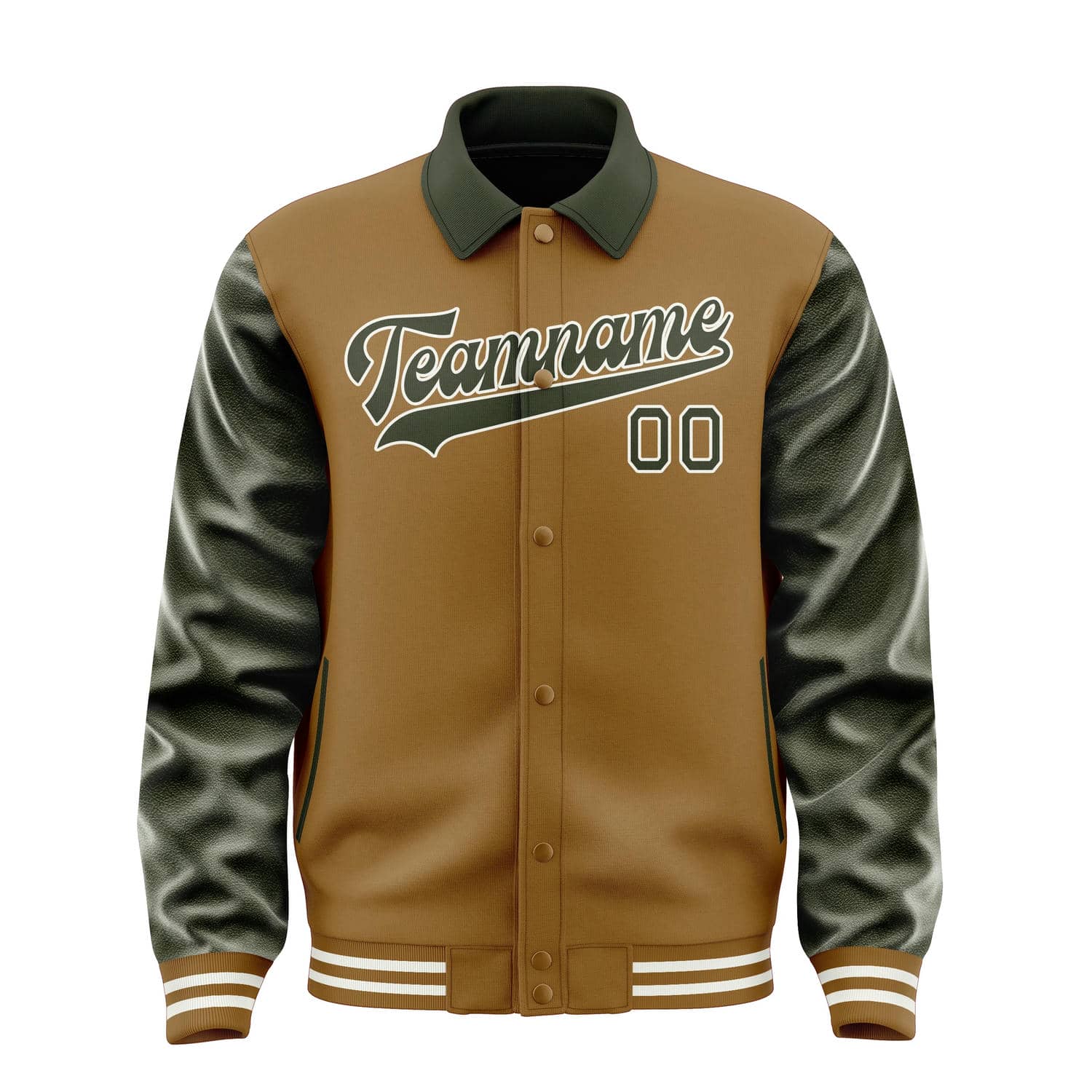 Maßgeschneidertes Khaki Dunkles Oliv Jacke