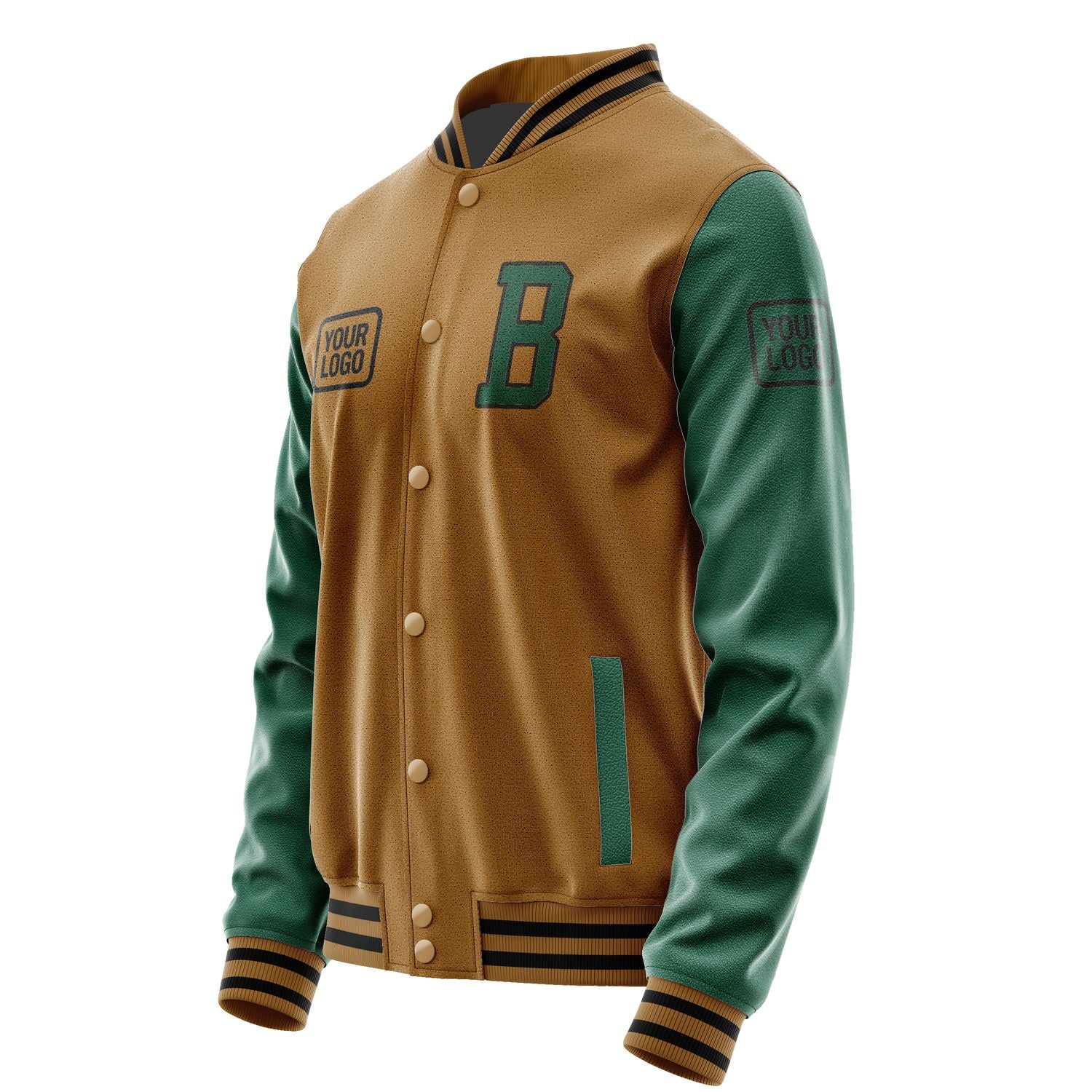 Maßgeschneidertes Khaki Moosgrün Jacke JA222205221717050517