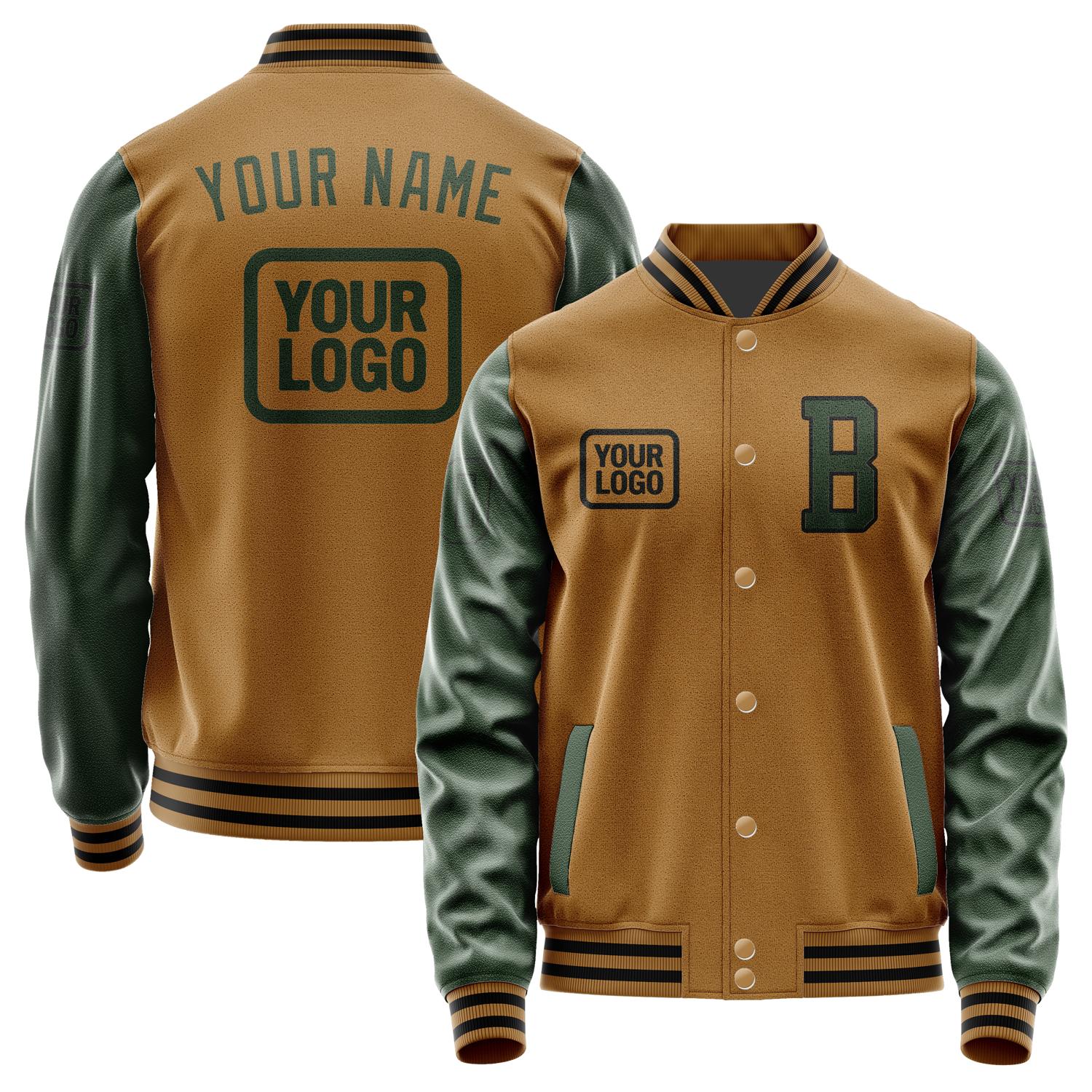 Maßgeschneidertes Khaki Tannengrün Jacke JA222206221717060617