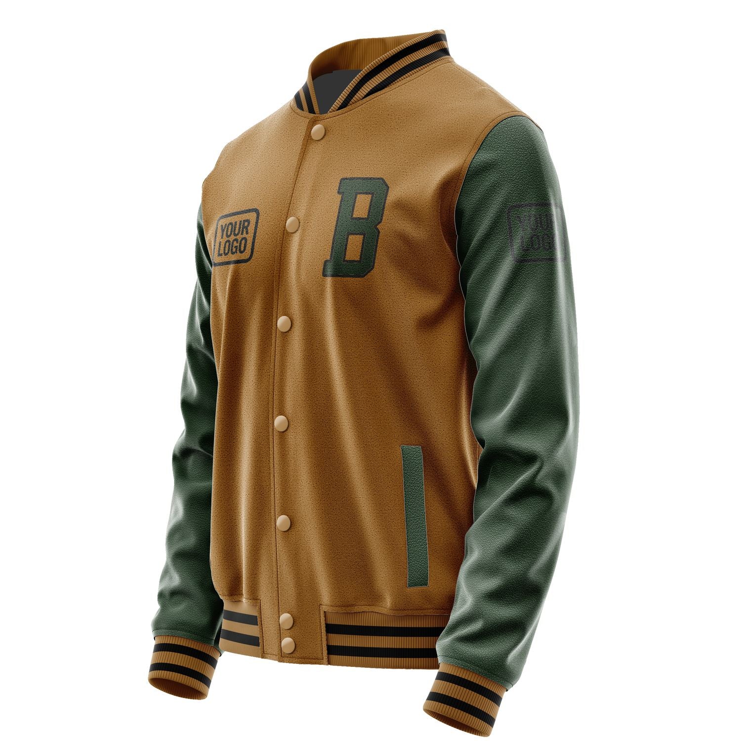 Maßgeschneidertes Khaki Tannengrün Jacke JA222206221717060617