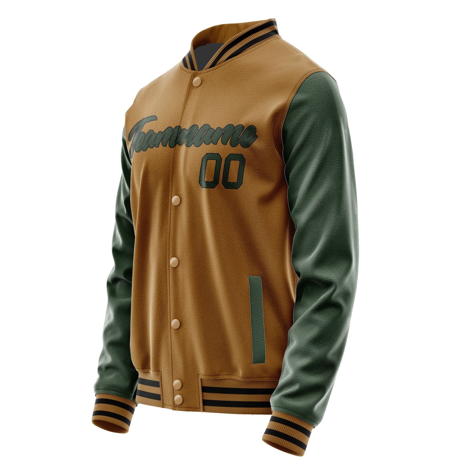 Maßgeschneidertes Khaki Tannengrün Jacke JA2222062217B21706