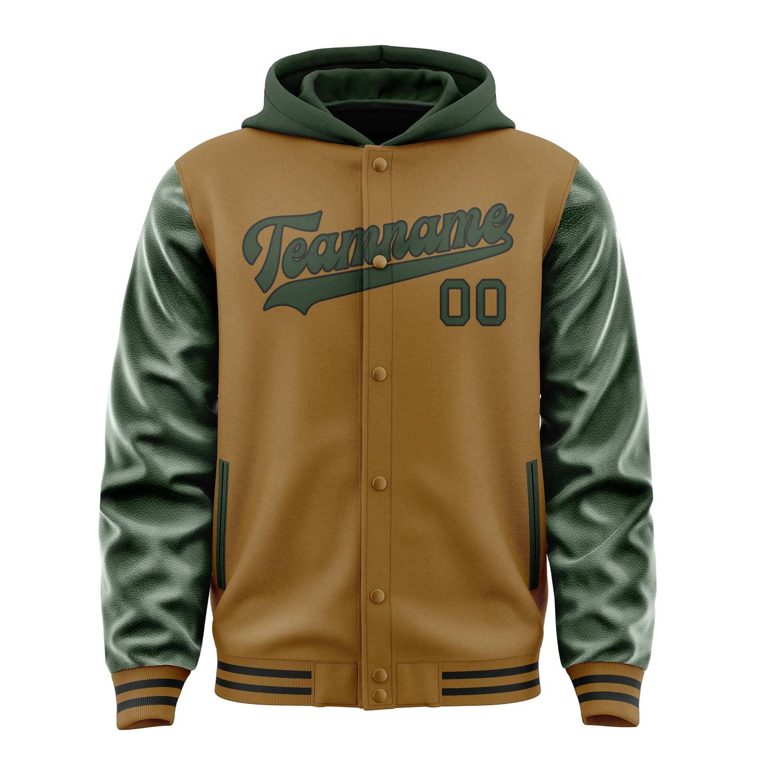 Maßgeschneidertes Khaki Tannengrün Jacke