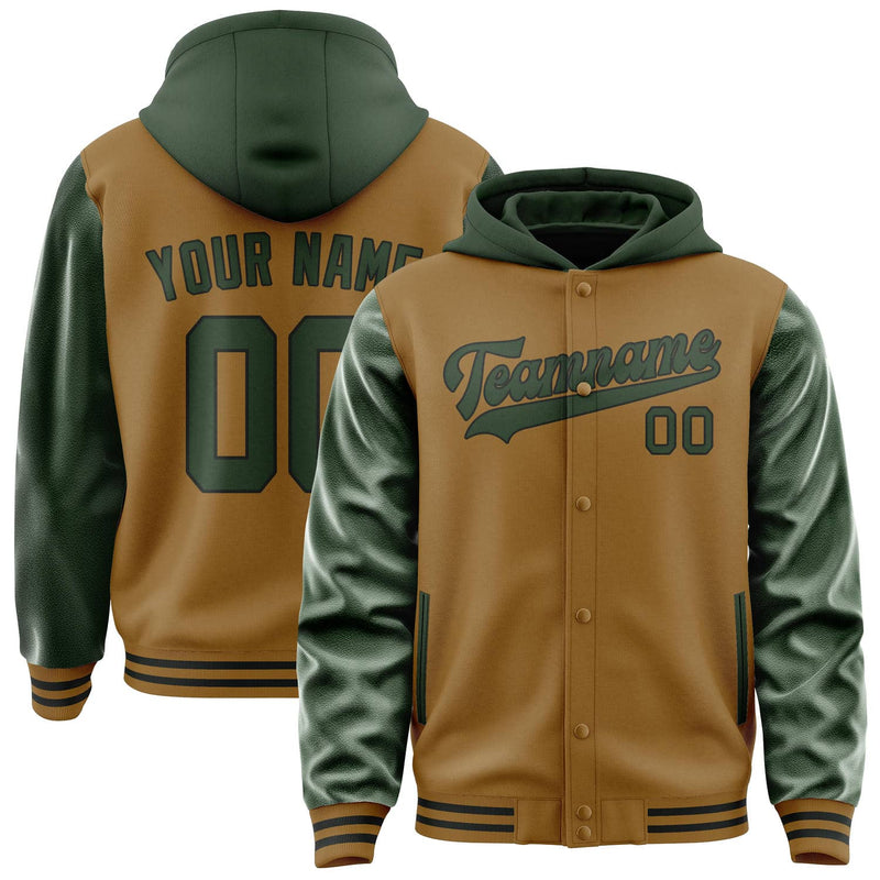 Maßgeschneidertes Khaki Tannengrün Jacke JA222206221717060617