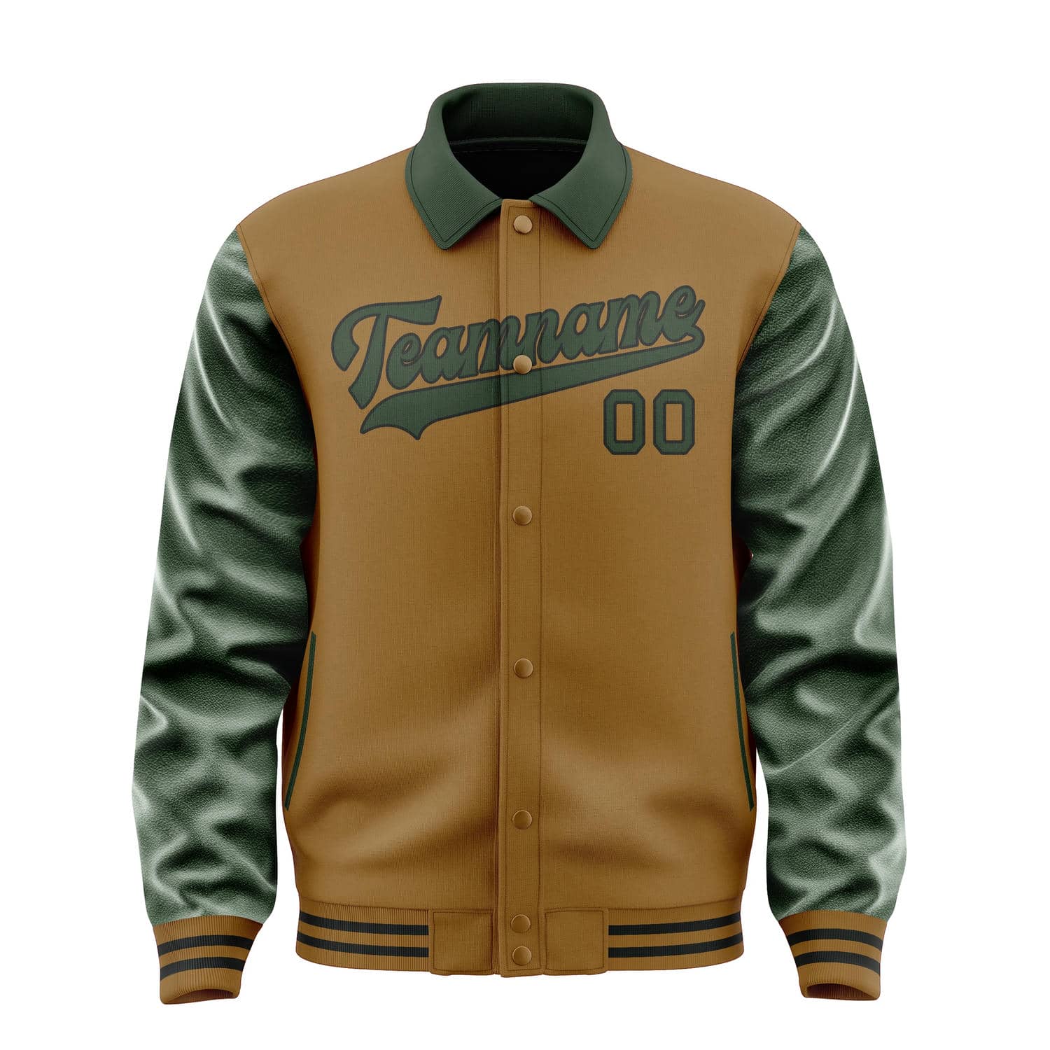 Maßgeschneidertes Khaki Tannengrün Jacke