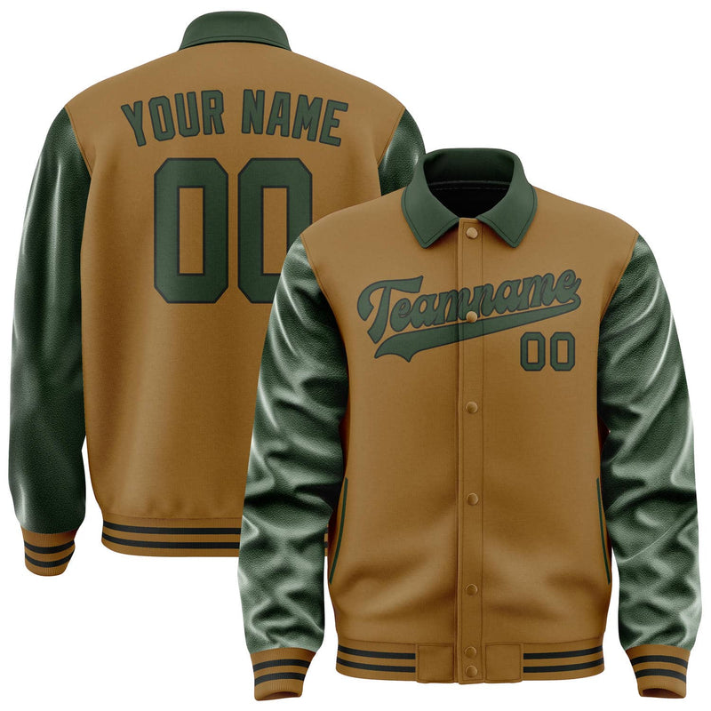 Maßgeschneidertes Khaki Tannengrün Jacke JA222206221717060617