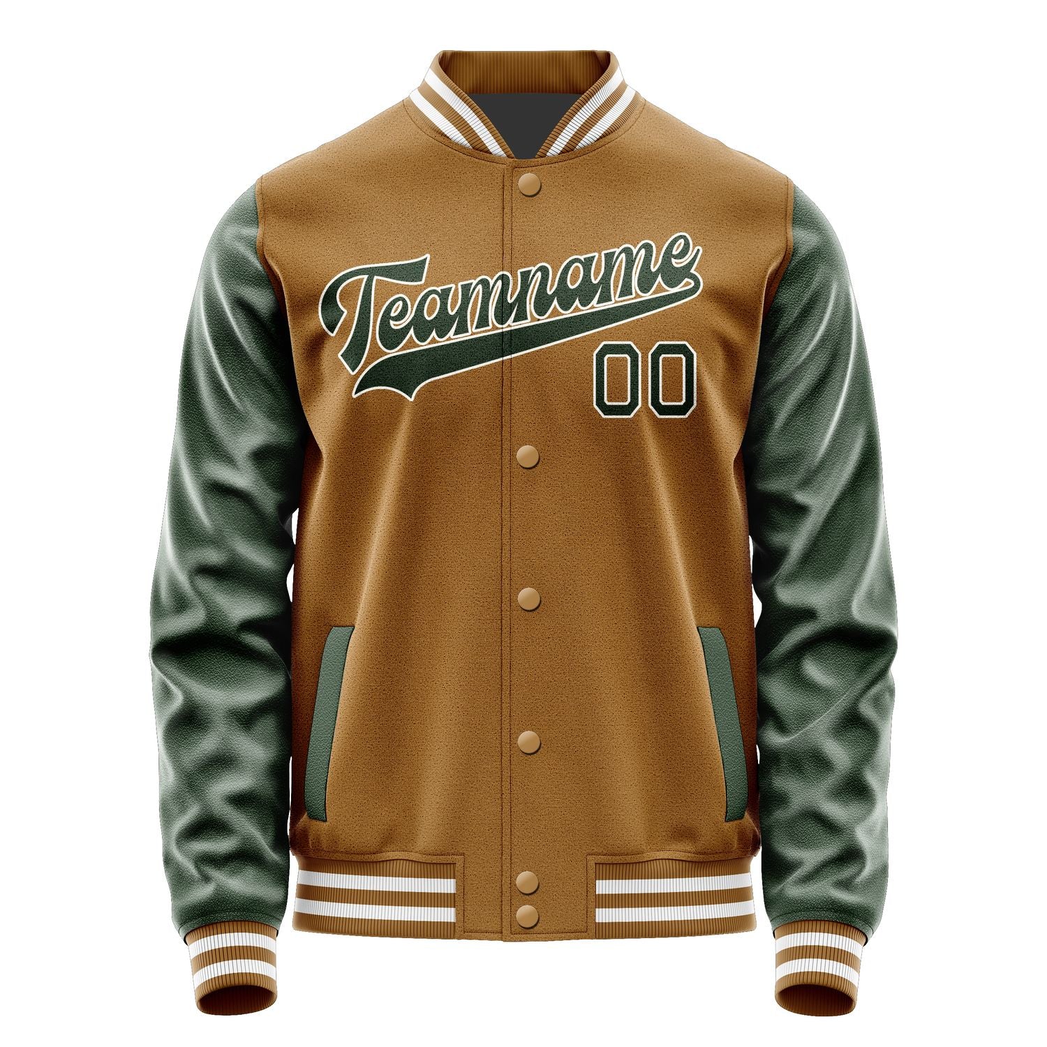Maßgeschneidertes Khaki Tannengrün Jacke JA2222062218B31806