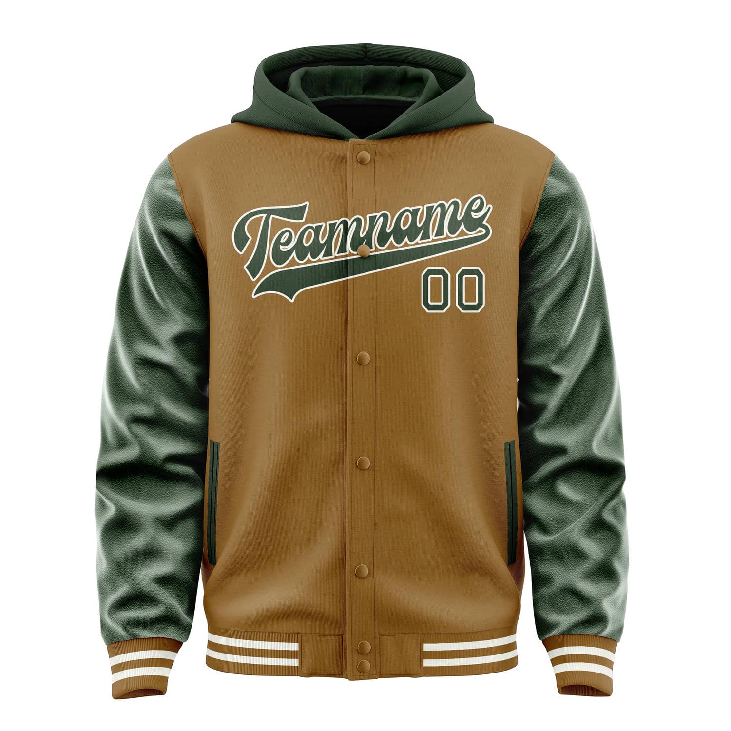 Maßgeschneidertes Khaki Tannengrün Jacke