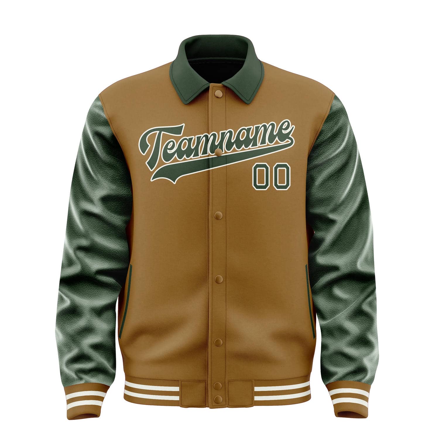 Maßgeschneidertes Khaki Tannengrün Jacke