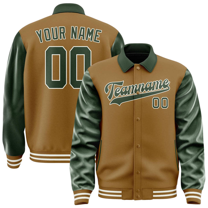 Maßgeschneidertes Khaki Tannengrün Jacke JA222206221818060618