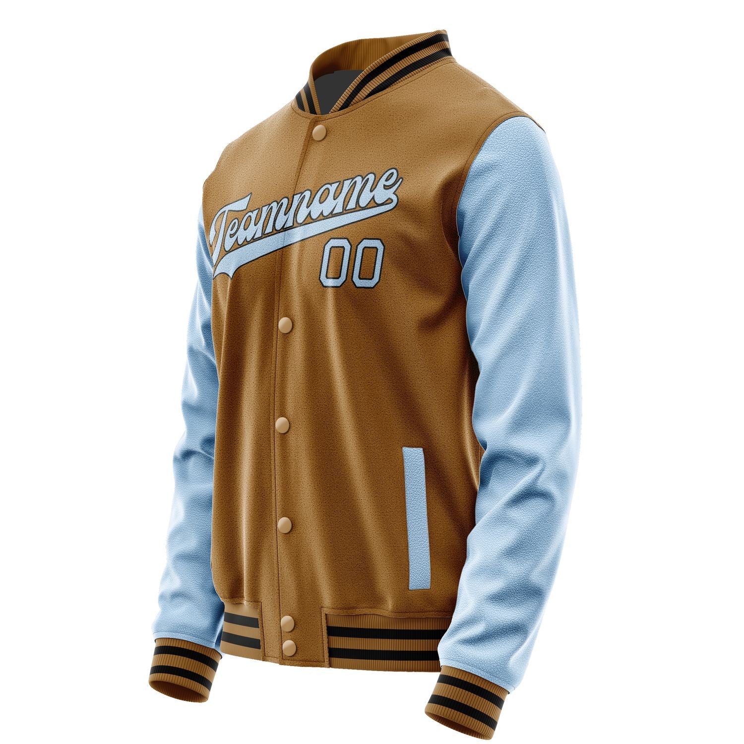 Maßgeschneidertes Khaki Hellblau Jacke JA2222082217B31708