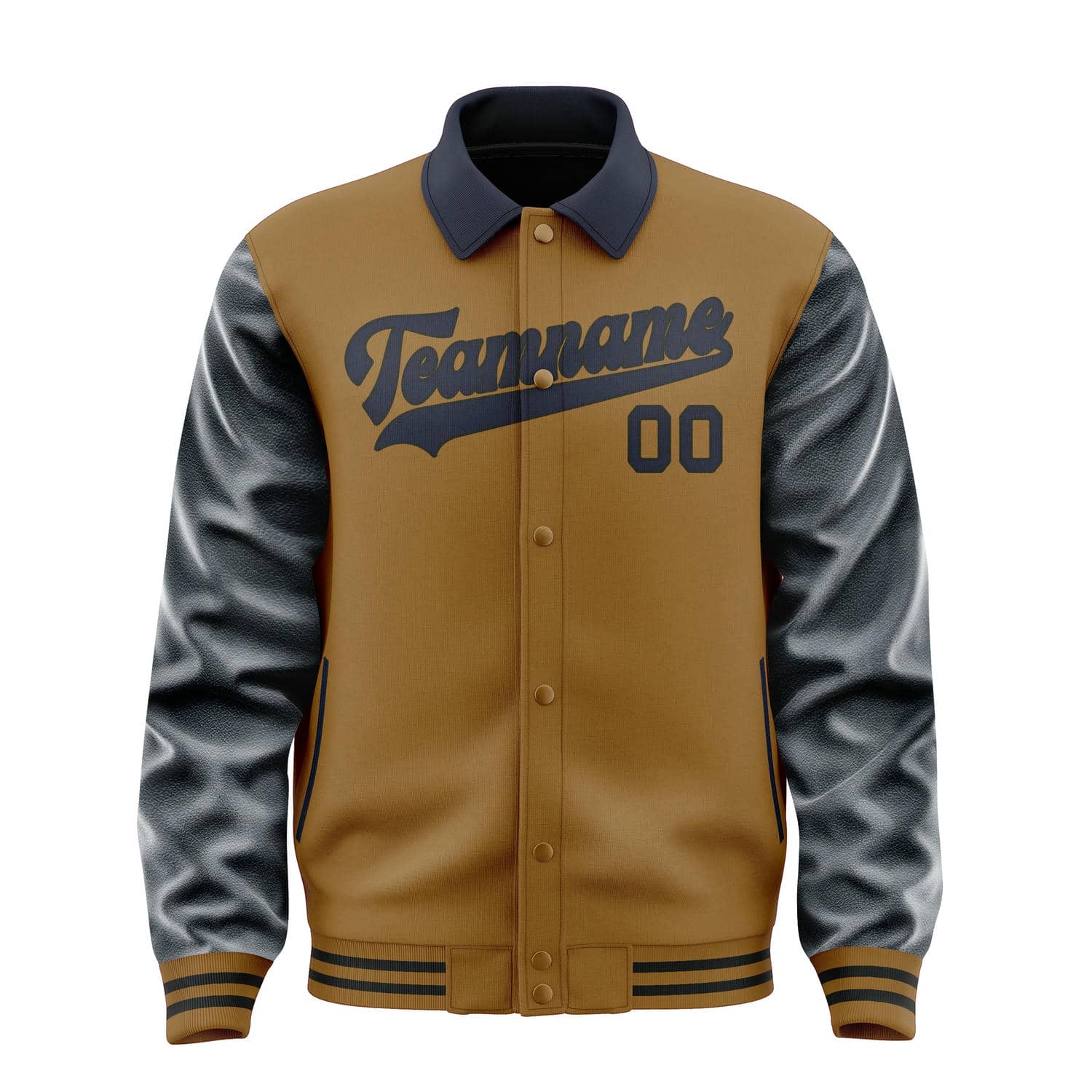 Maßgeschneidertes Khaki Stahlblau Jacke