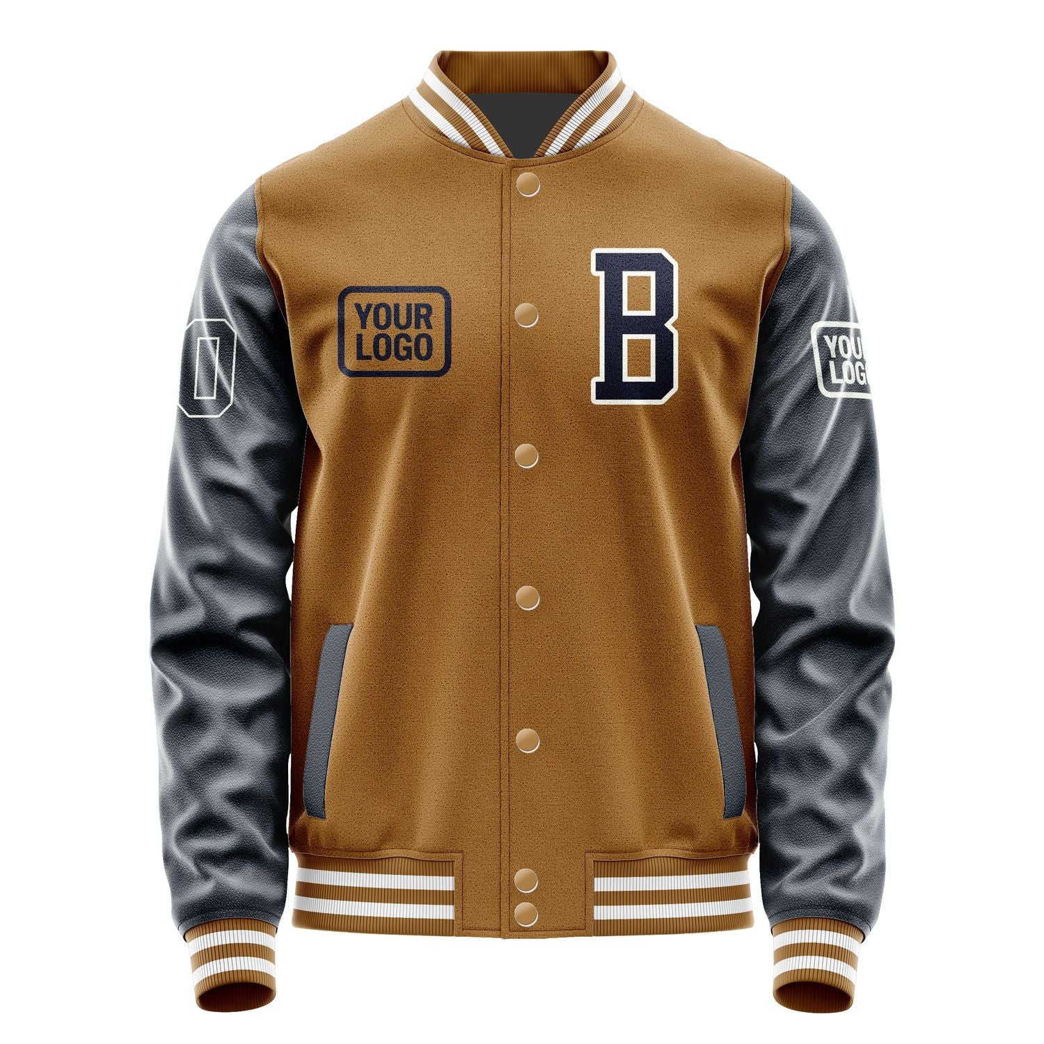 Maßgeschneidertes Khaki Stahlblau Jacke JA222211221818111118