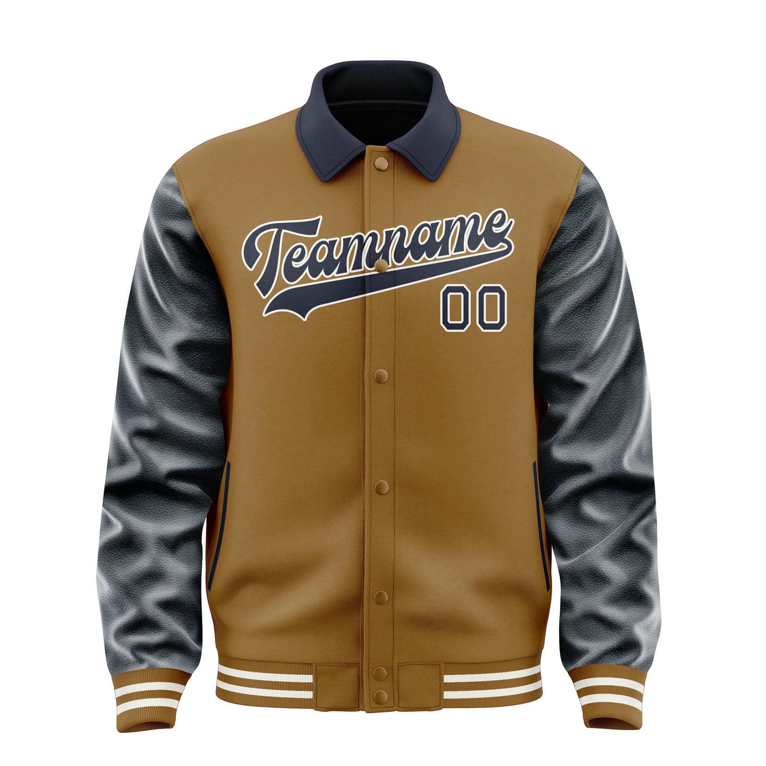 Maßgeschneidertes Khaki Stahlblau Jacke