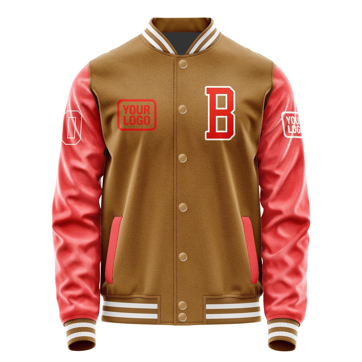 Maßgeschneidertes Khaki Orangerot Jacke JA222212221818121218