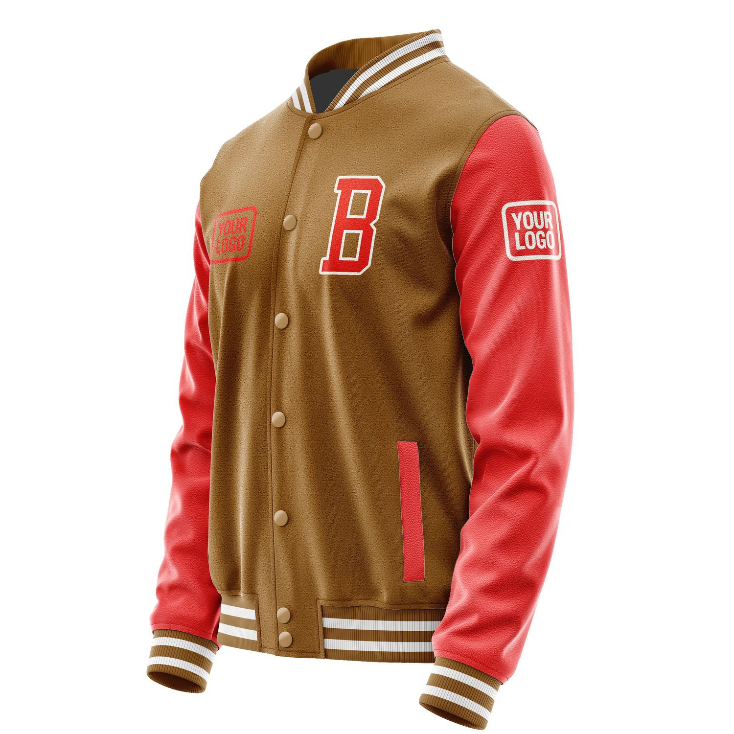 Maßgeschneidertes Khaki Orangerot Jacke JA222212221818121218