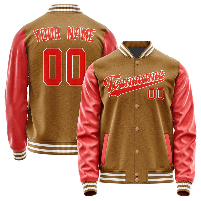 Maßgeschneidertes Khaki Orangerot Jacke JA2222122218B31812