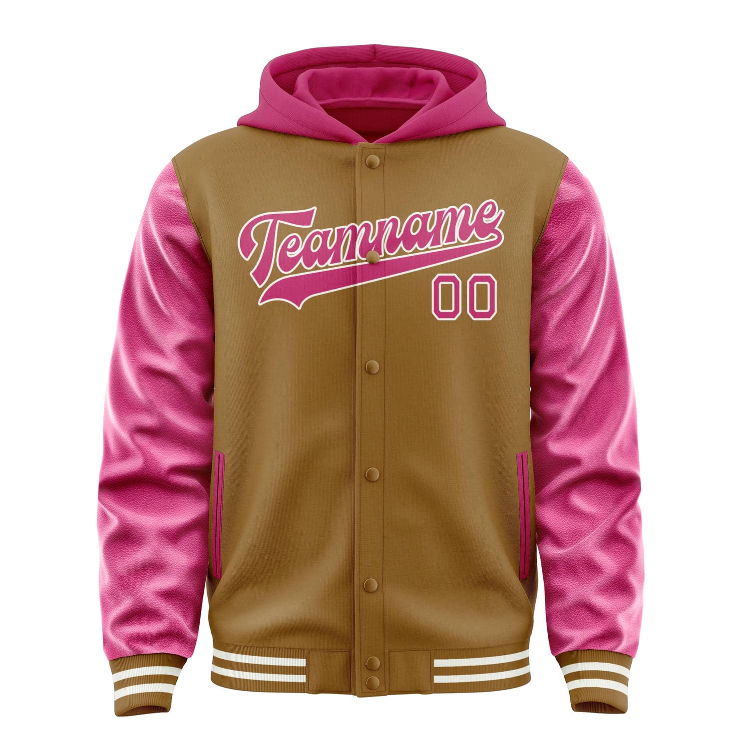 Maßgeschneidertes Khaki Rosarot Jacke