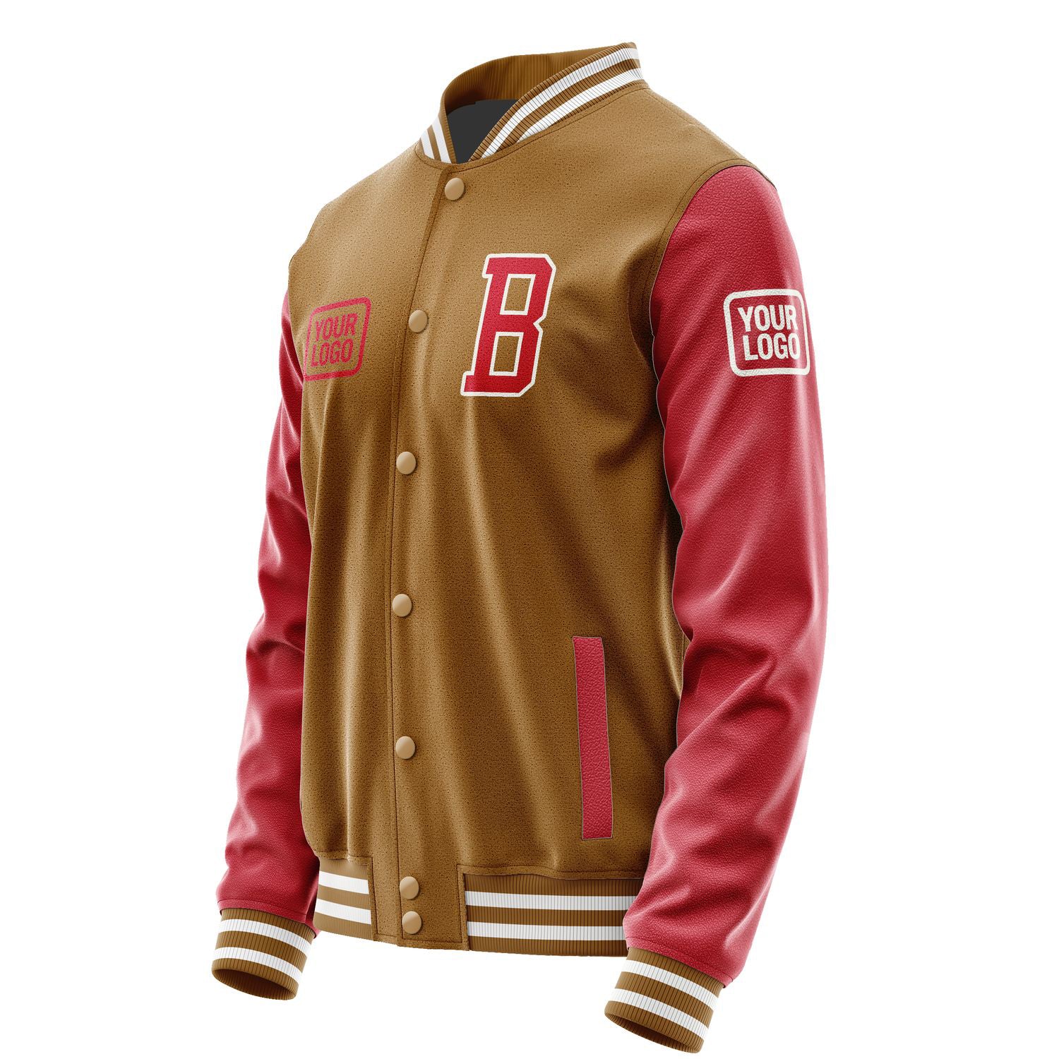 Maßgeschneidertes Khaki Rot Jacke JA222214221818141418