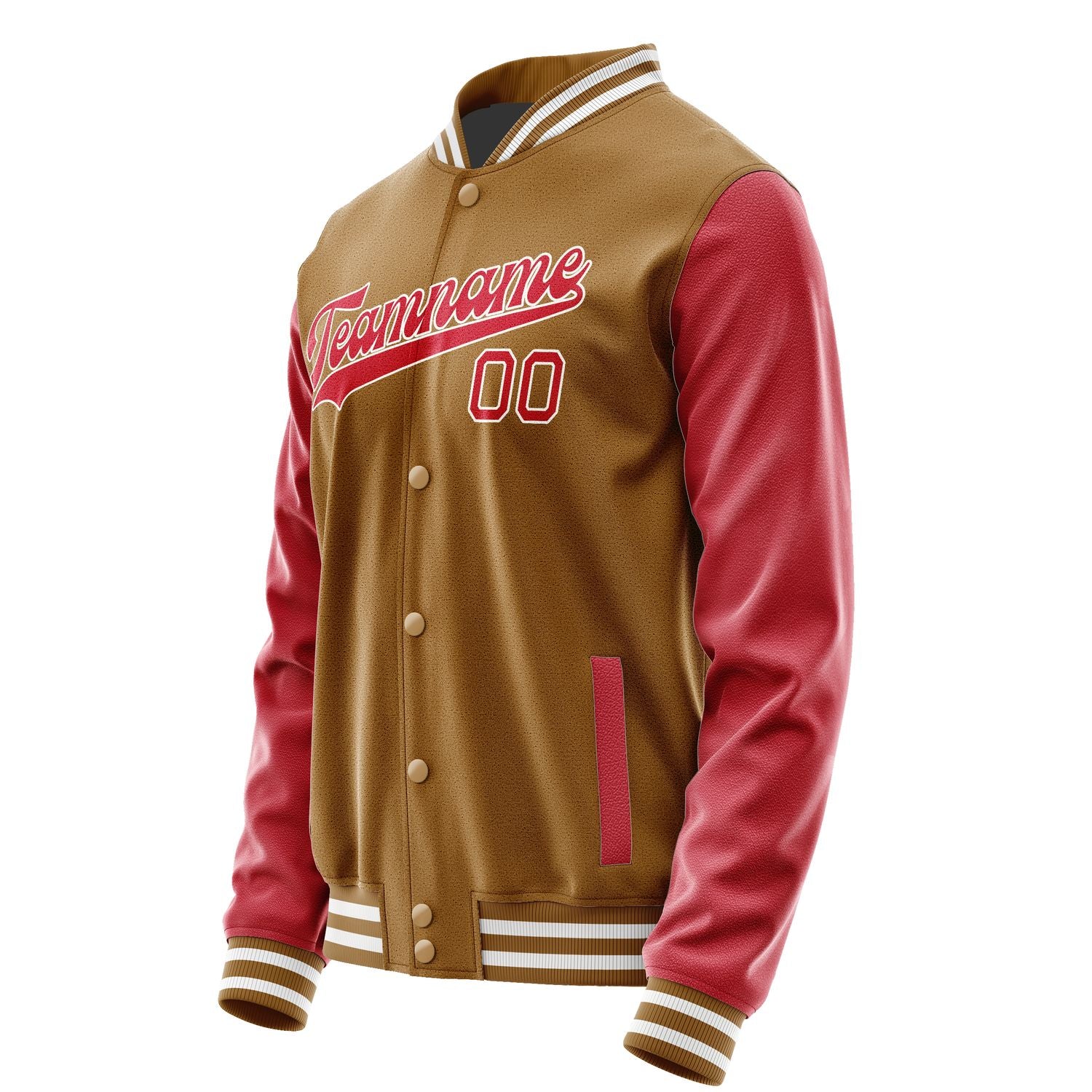 Maßgeschneidertes Khaki Rot Jacke JA2222142218B31814