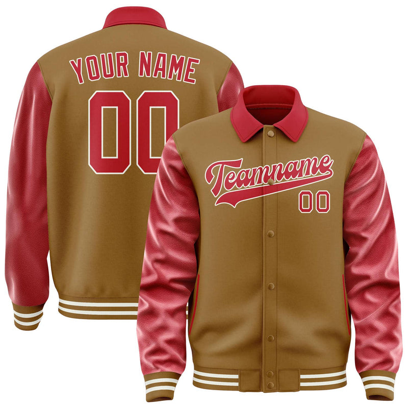 Maßgeschneidertes Khaki Rot Jacke JA222214221818141418