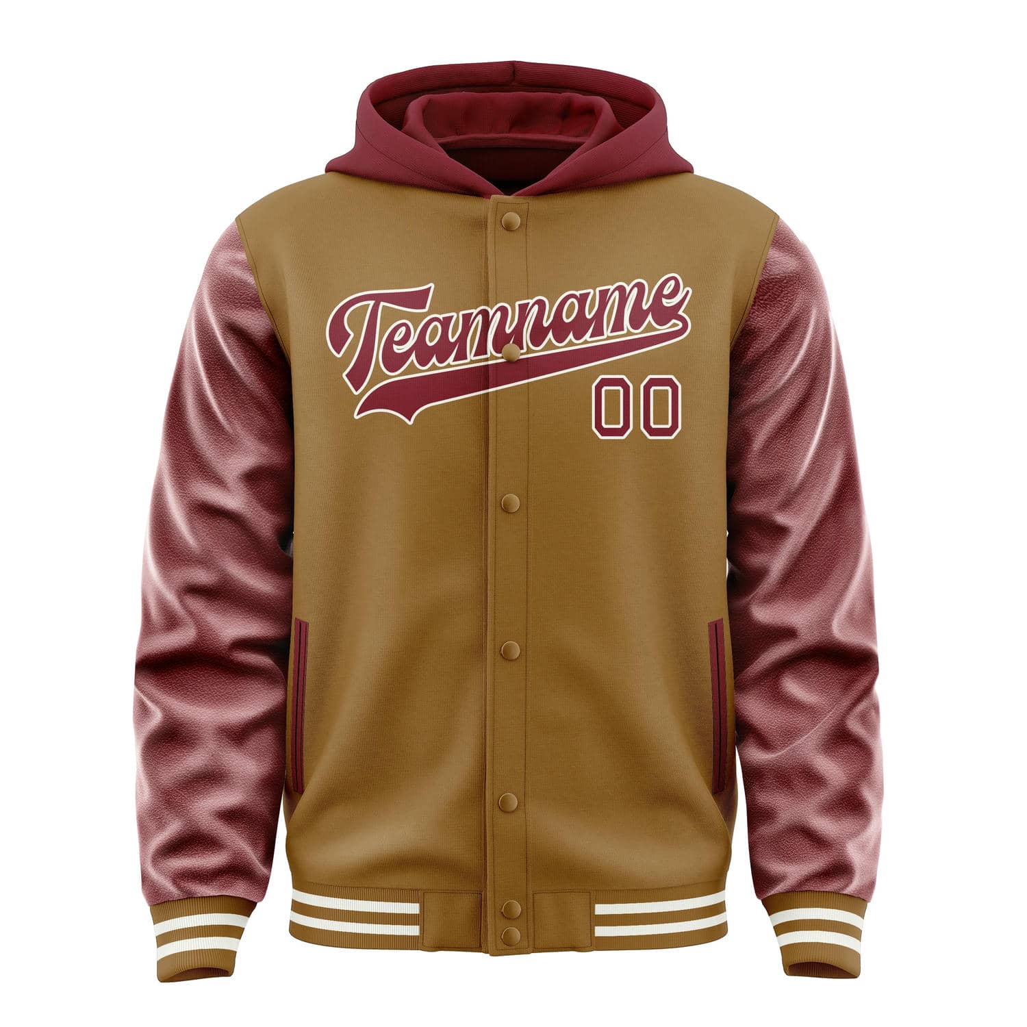 Maßgeschneidertes Khaki Karmesinrot Jacke