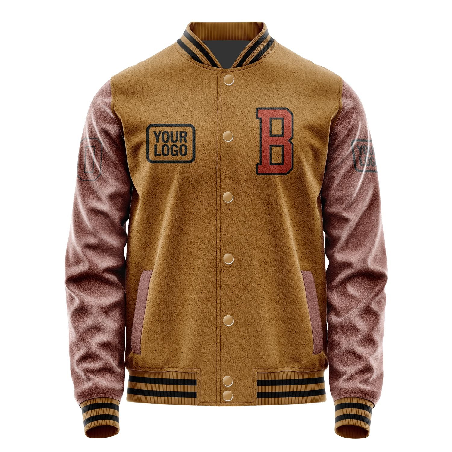 Maßgeschneidertes Khaki Korallenrot Jacke JA222216221717161617