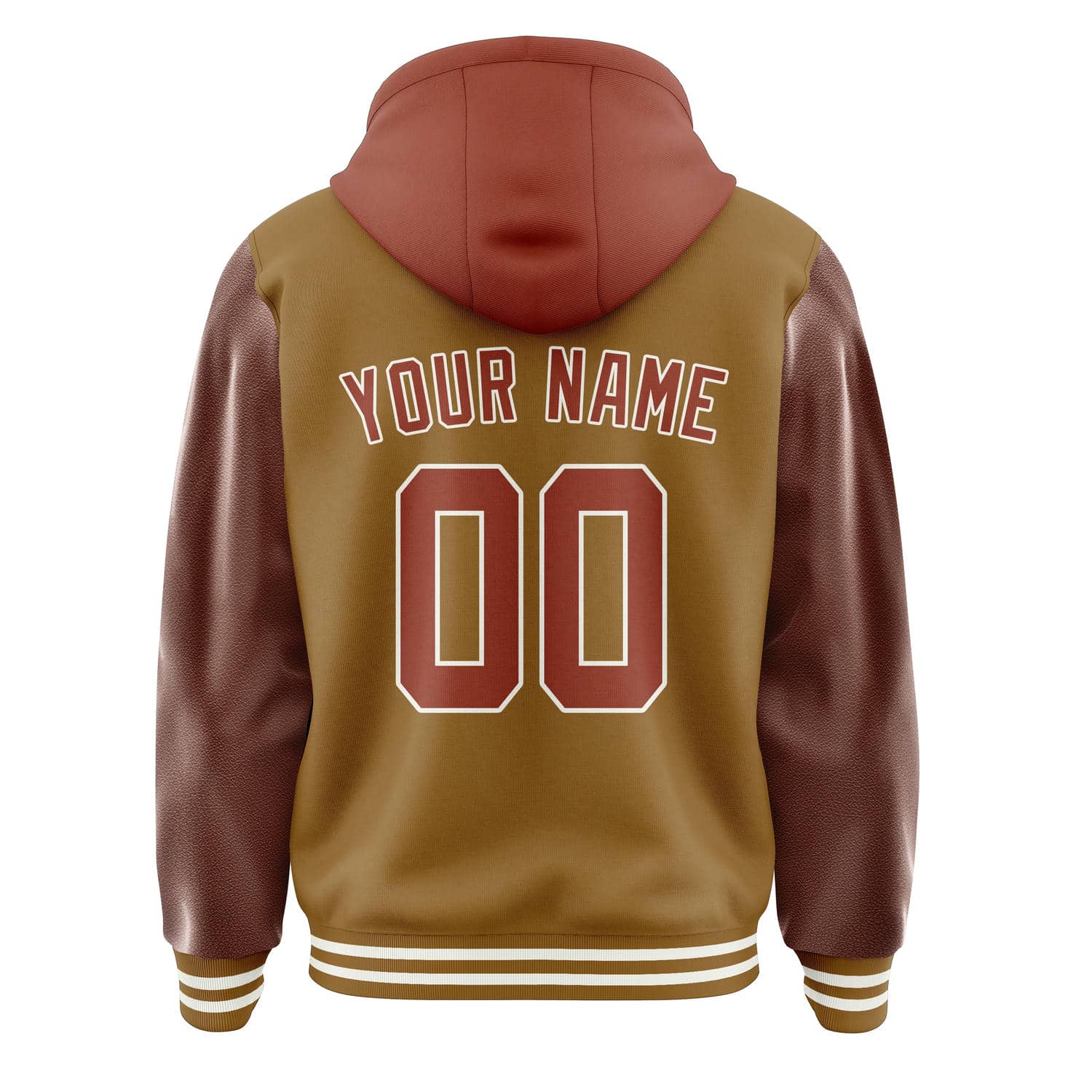 Maßgeschneidertes Khaki Korallenrot Jacke