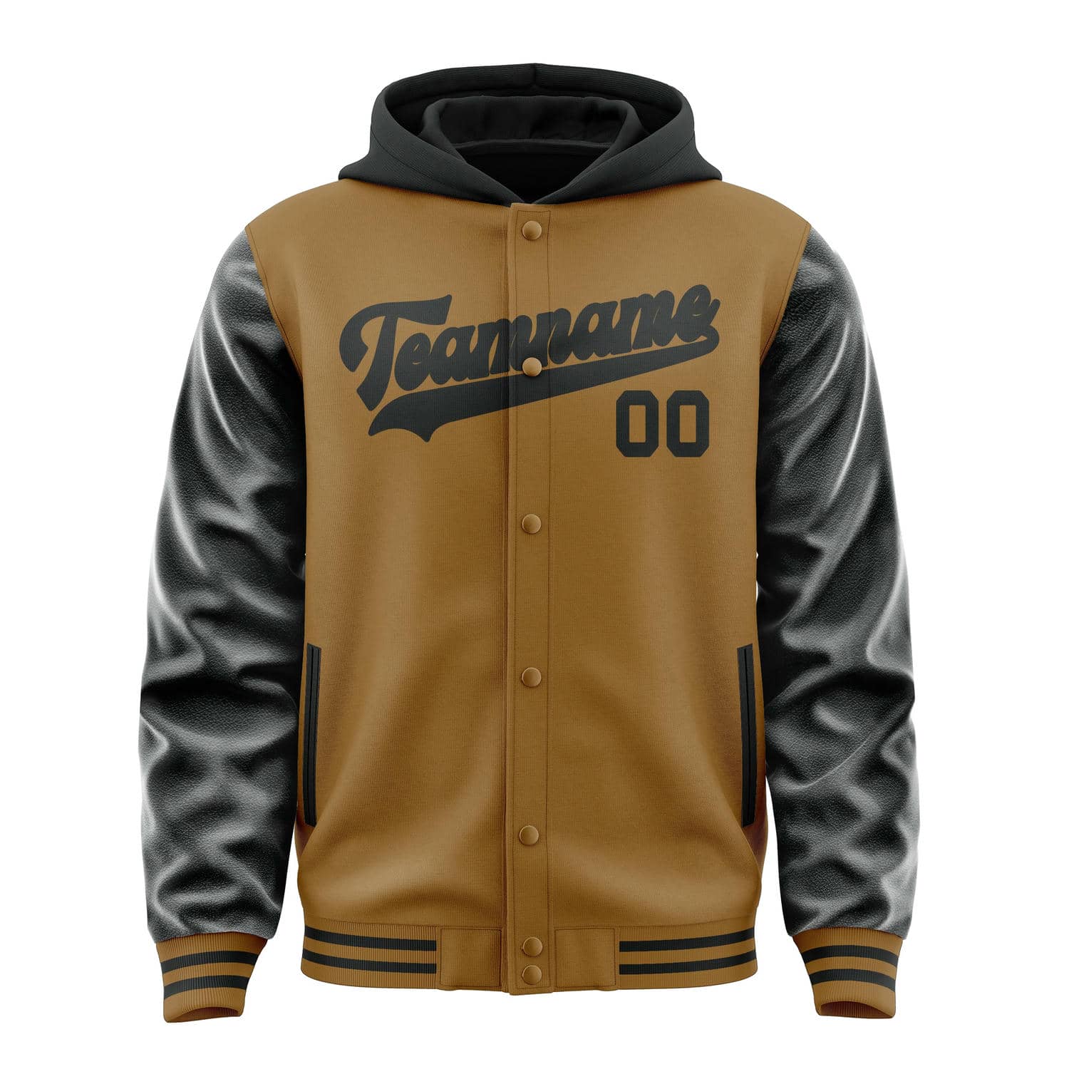 Maßgeschneidertes Khaki Schwarz Jacke