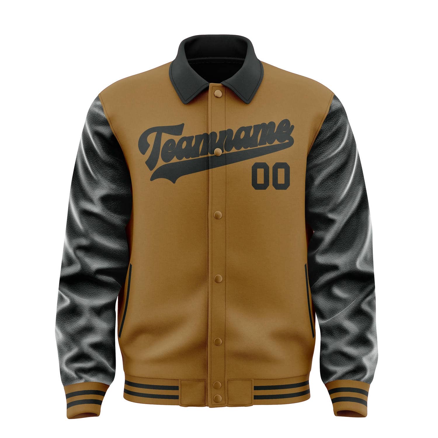 Maßgeschneidertes Khaki Schwarz Jacke