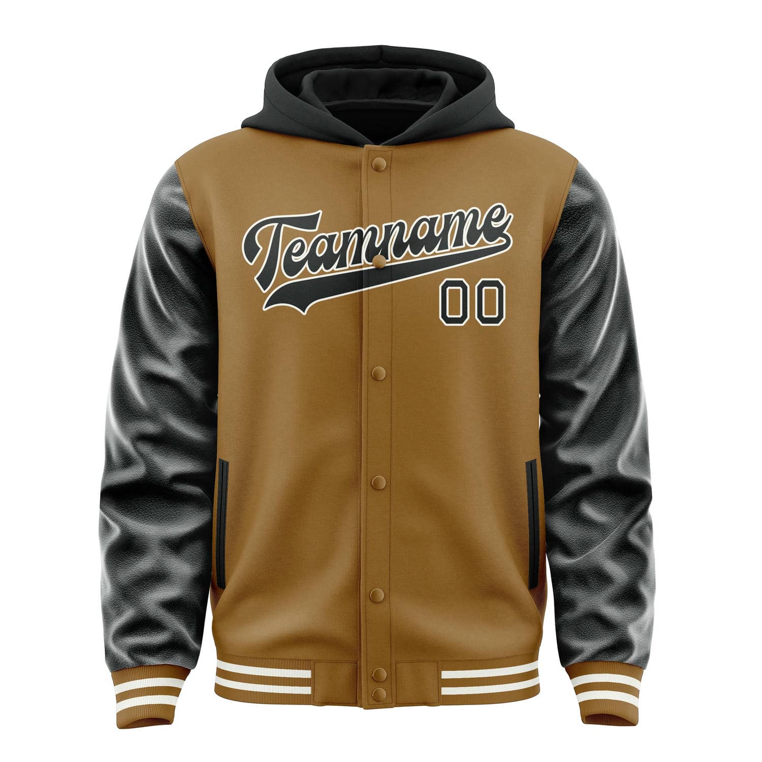 Maßgeschneidertes Khaki Schwarz Jacke