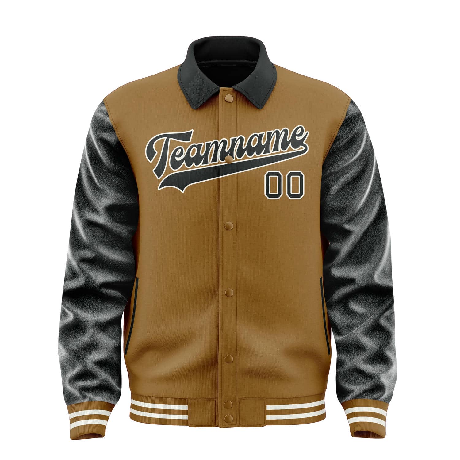 Maßgeschneidertes Khaki Schwarz Jacke