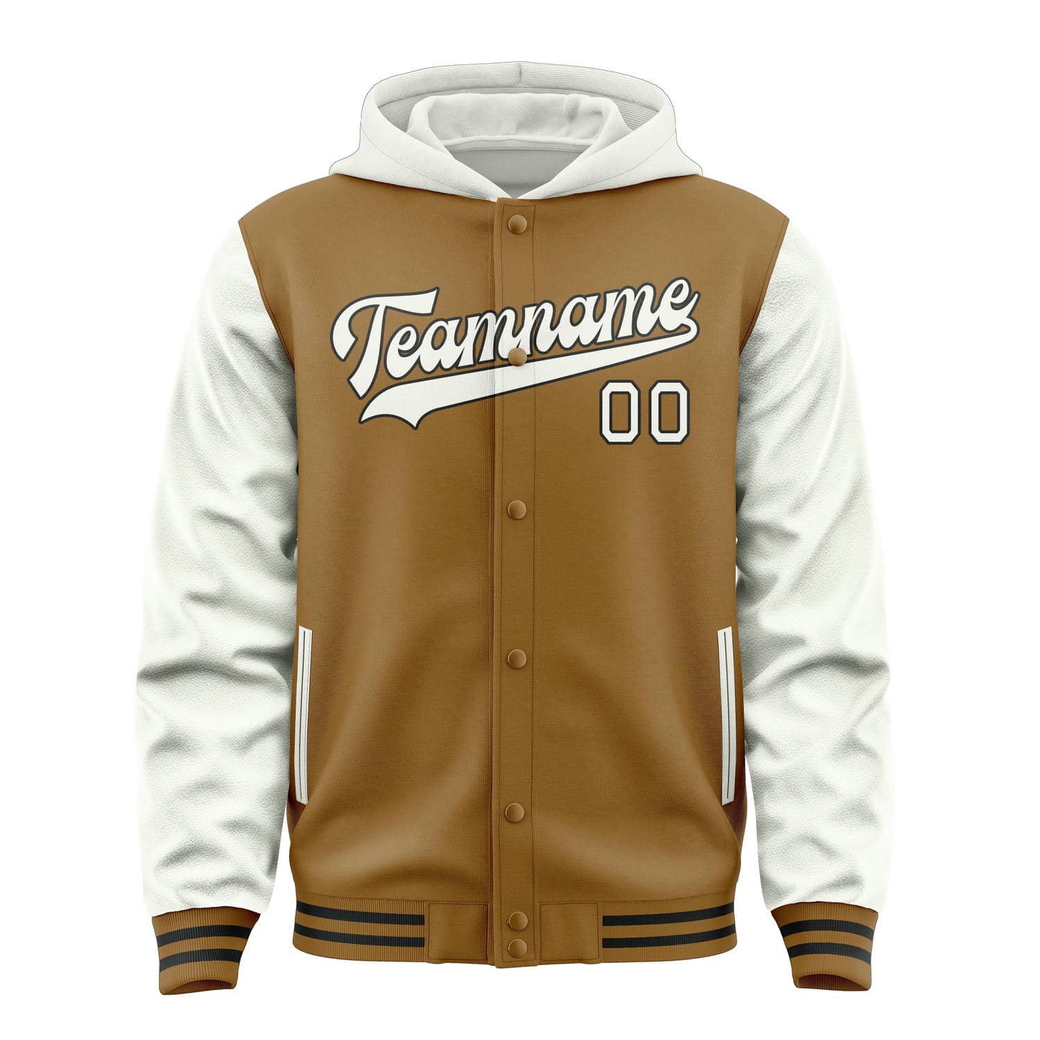 Maßgeschneidertes Khaki Weiß Jacke