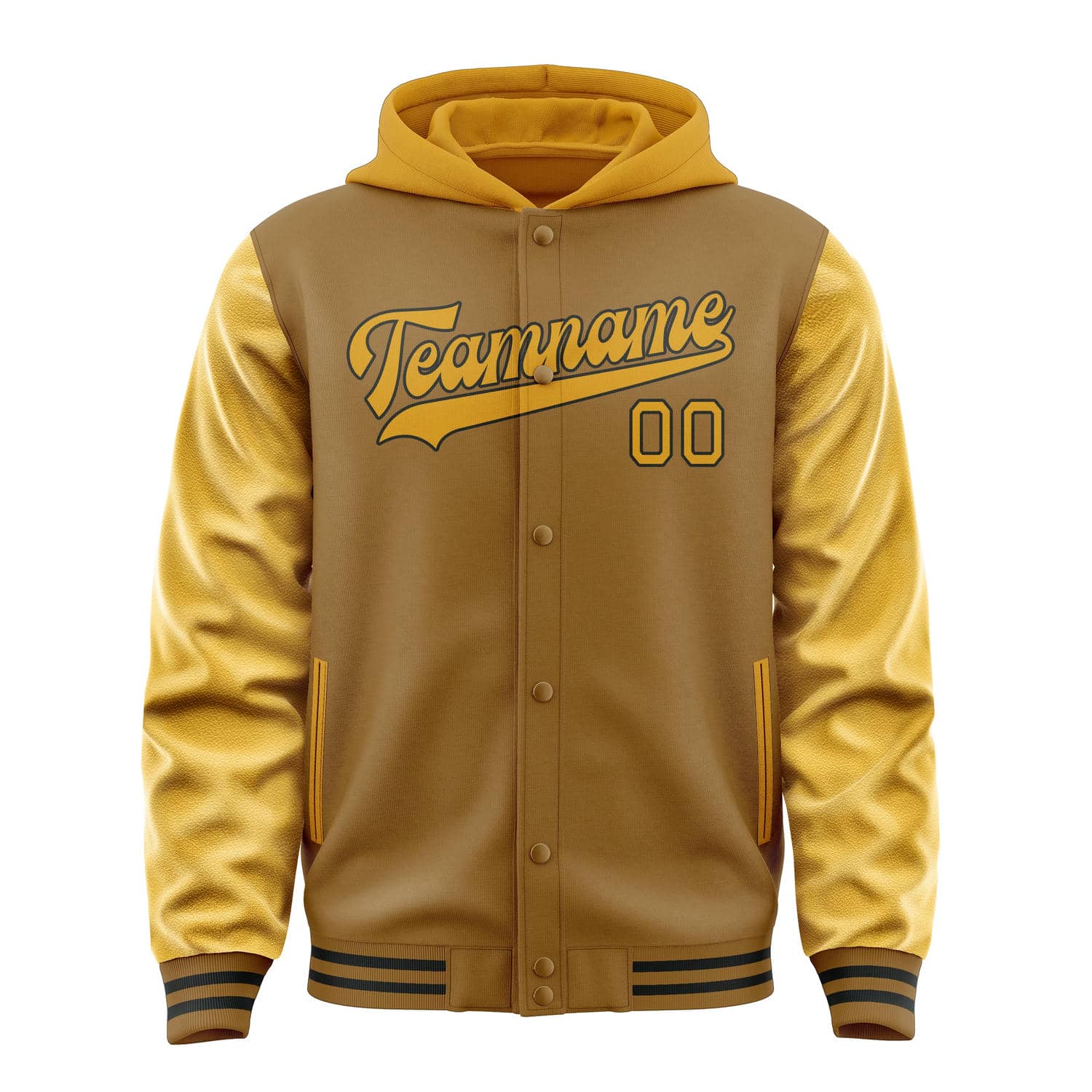 Maßgeschneidertes Khaki Gelb Jacke