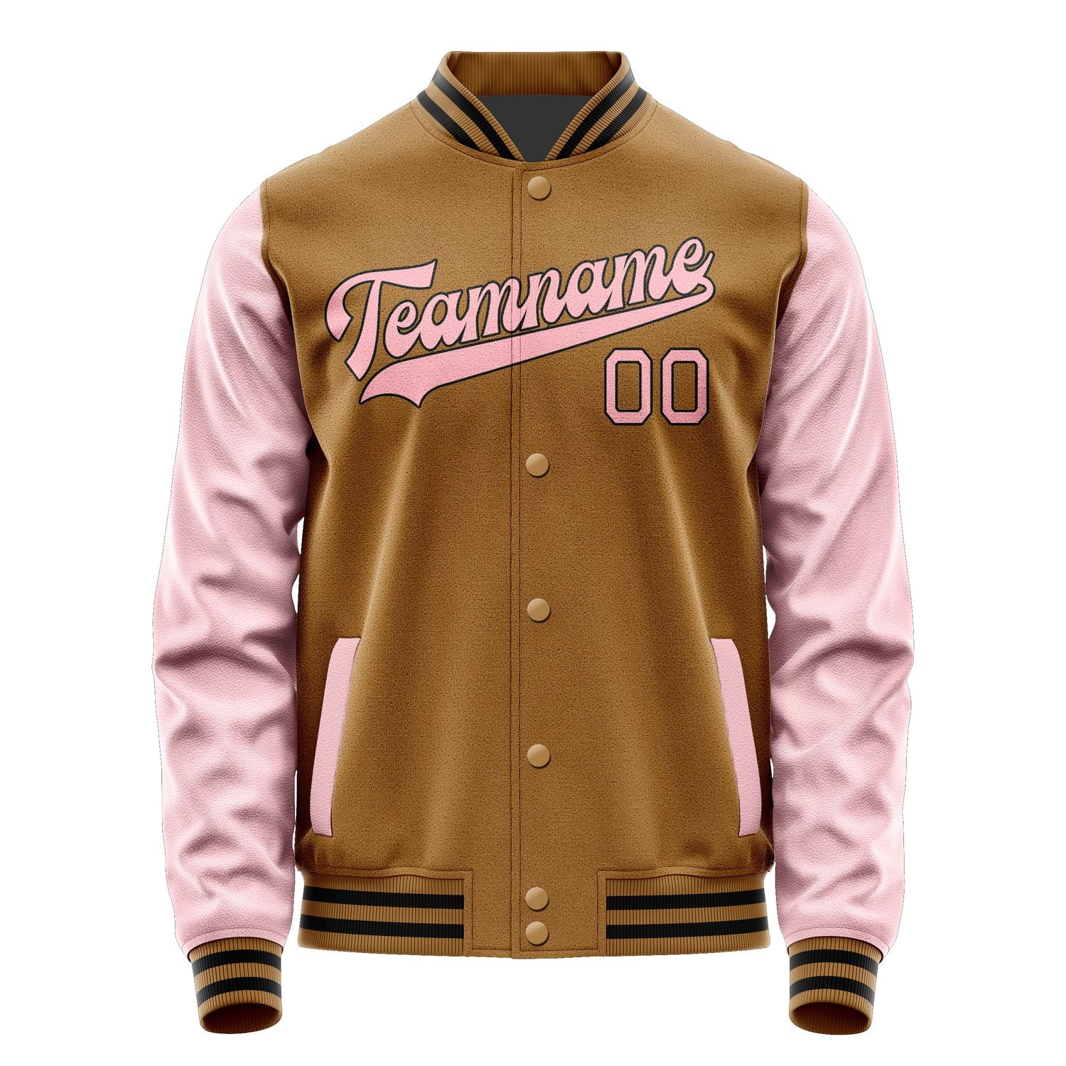 Maßgeschneidertes Khaki Rosa Jacke JA2222212217B31721