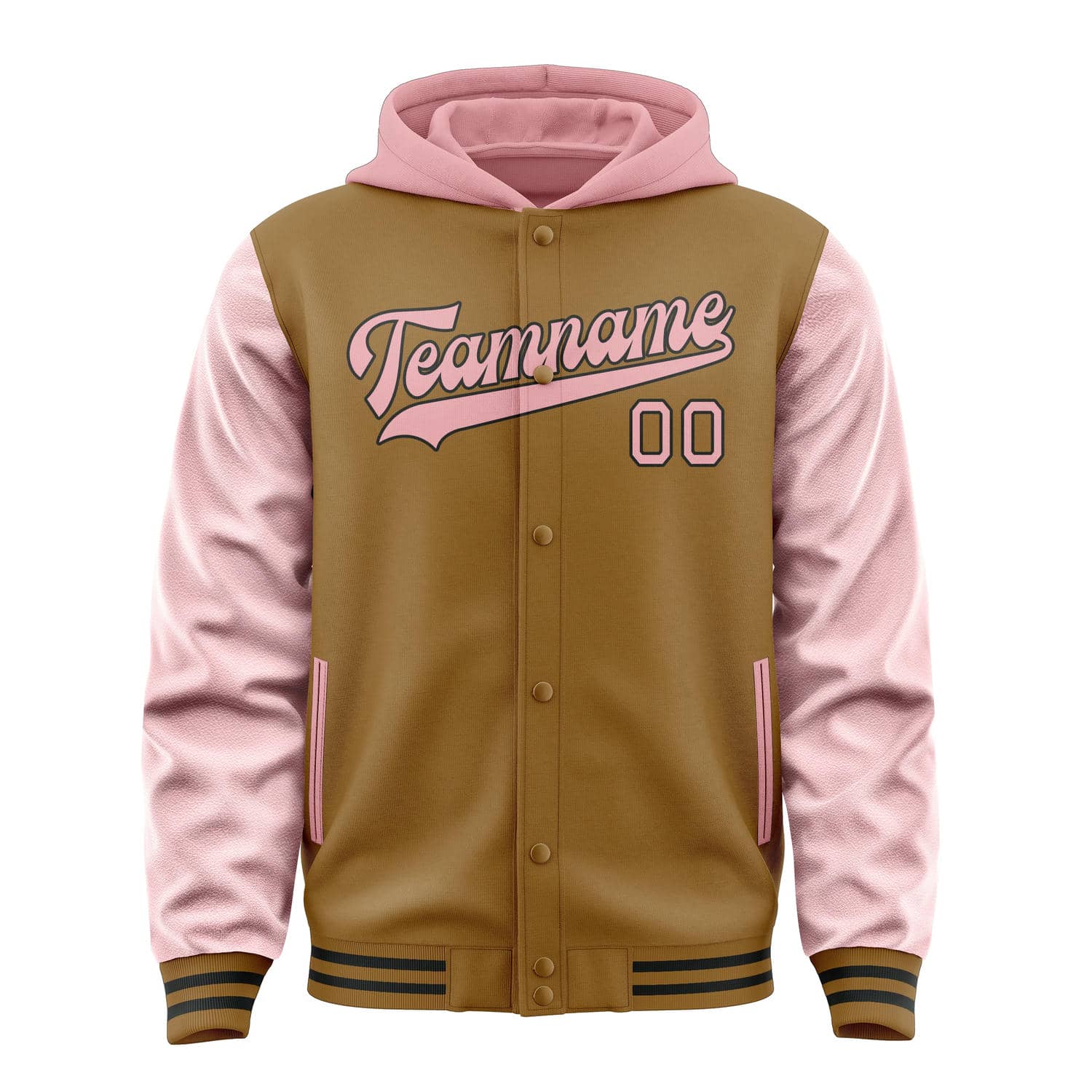 Maßgeschneidertes Khaki Rosa Jacke